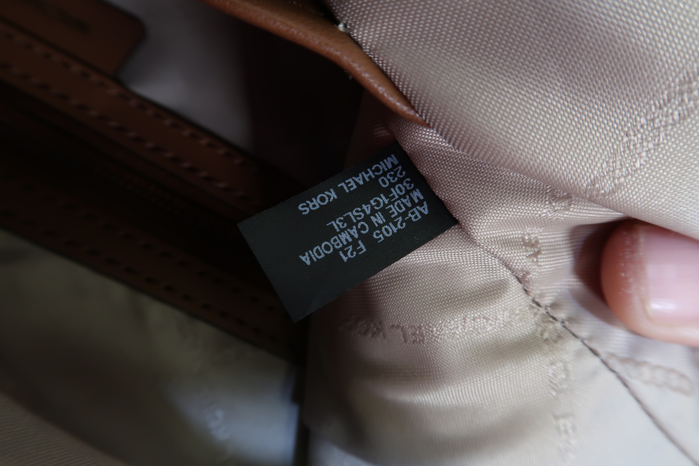 Michael Kors AB-2105 Sienna Large Logo Brown Shoulder Bag