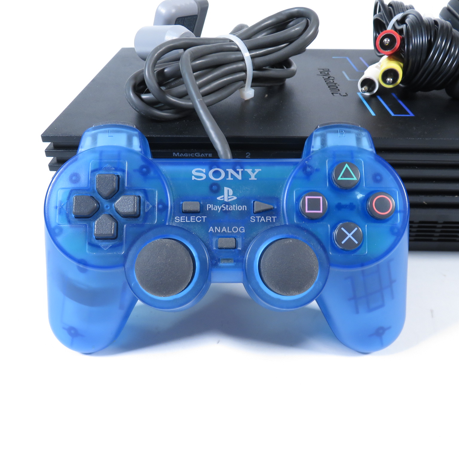 Sony PS2 Ocean Blue Console system SCPH-37000 PlayStation 2 region JP  complete