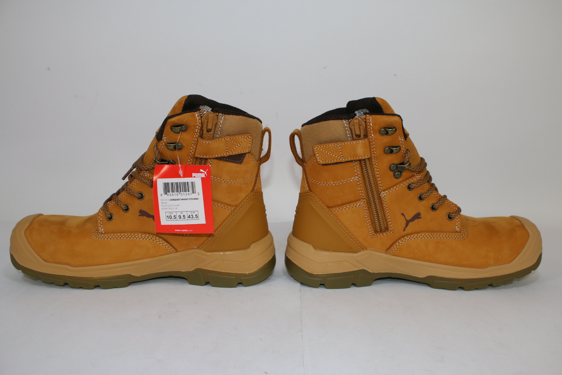 PUMA Conquest Wheat CTX HIGH Safety Men's Shoes ASTM EH WP SR 2472 Size 