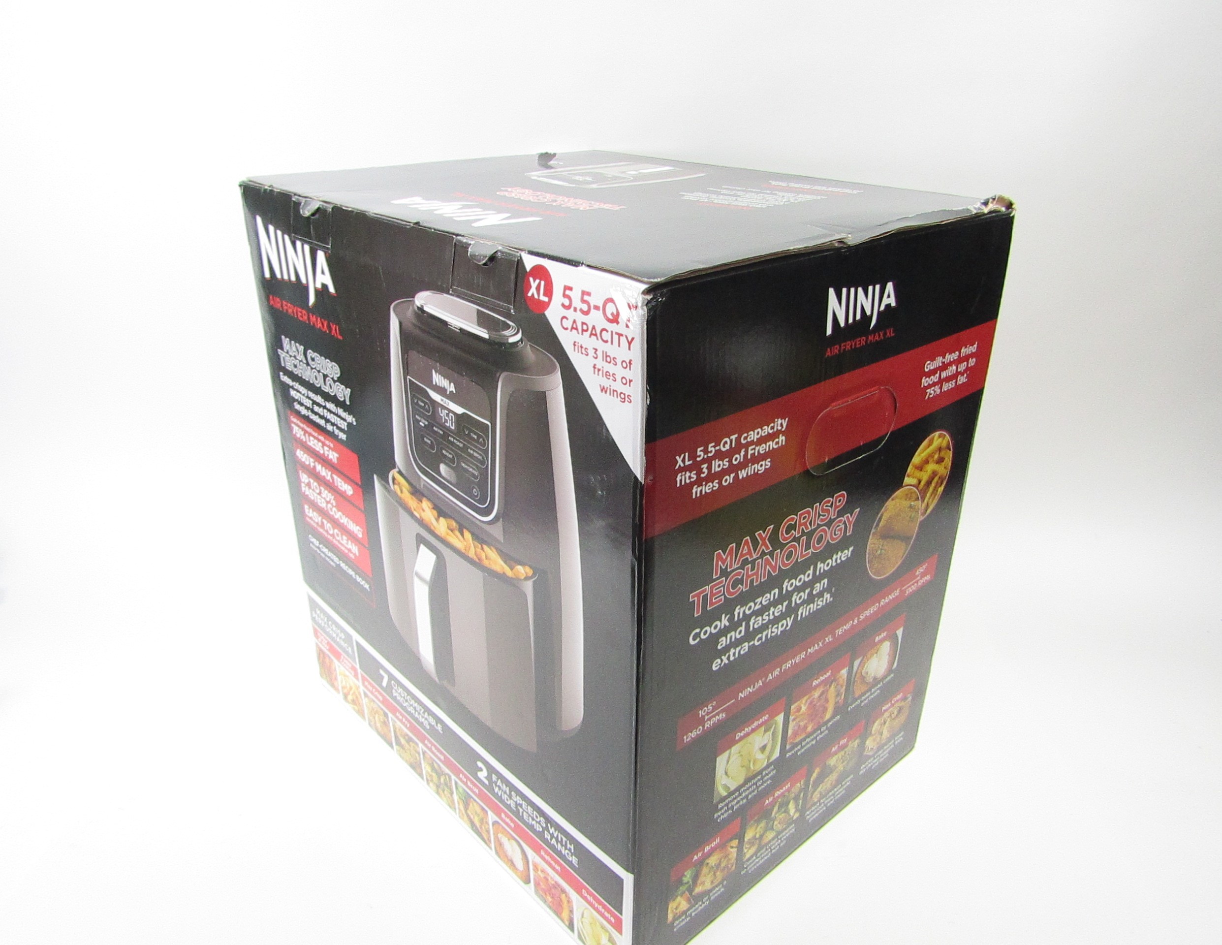 Ninja Air Fryer Max XL AF161 5.5 Quart Capacity Grey and Black 1750W 120V~  60Hz