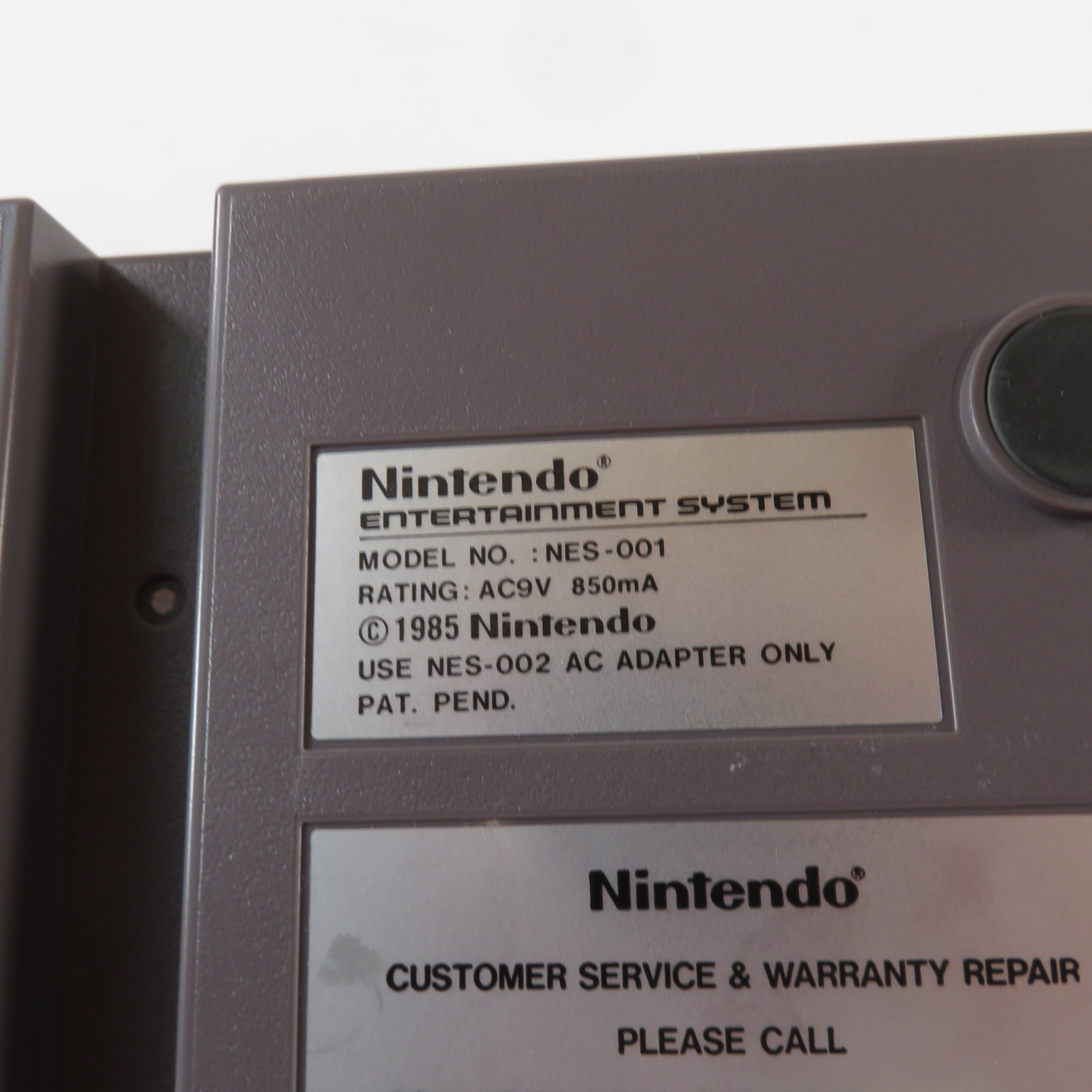 Nintendo Entertainment System in purchases Gray