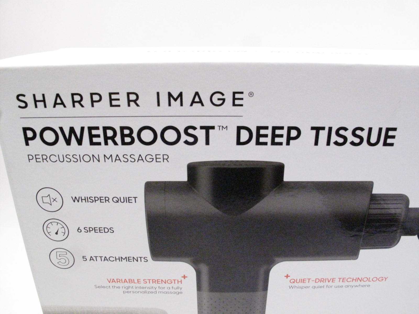 Sharper Image Powerboost Deep Tissue Percussion Massager Version 3.0 - White