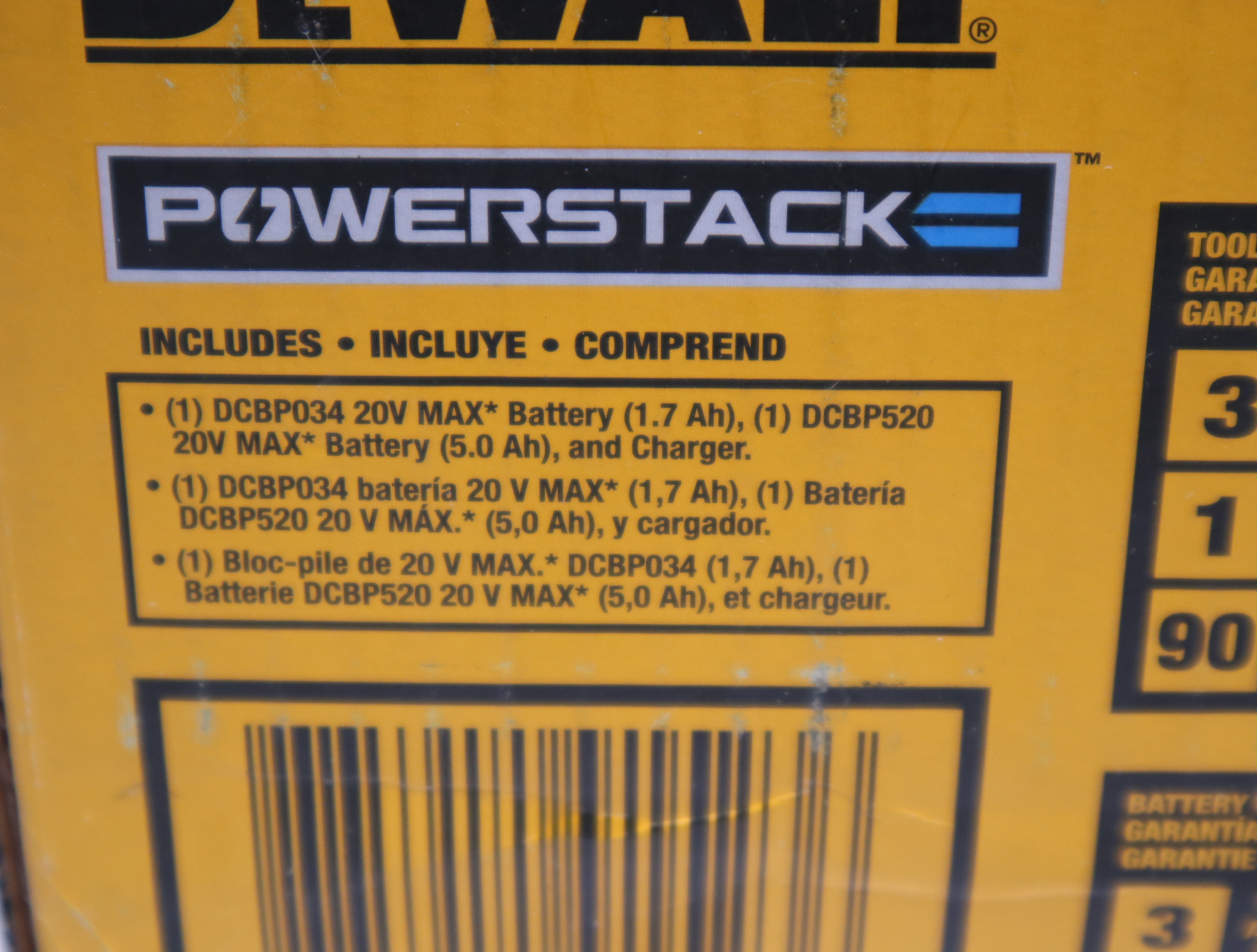 DeWalt Powerstack 18V XR Battery 5.0Ah 2Pk