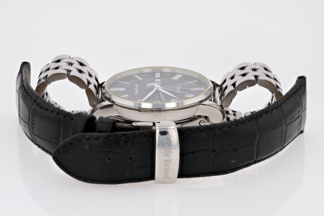 Louis Erard Watch Men's Heritage Automatic Chronograph Black