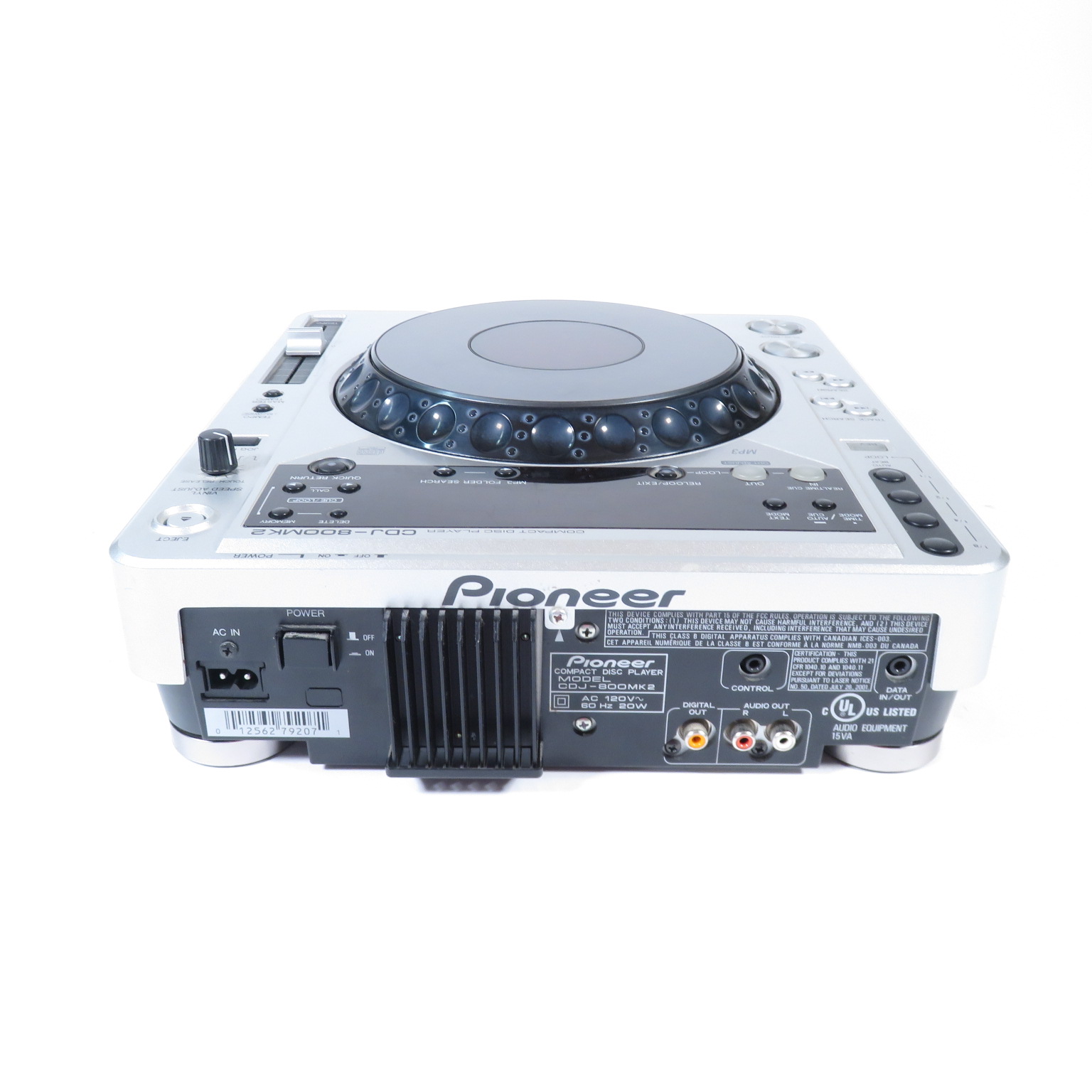 Pioneer DJ CDJ-800MK2 Professional Tabletop Single Deck CD/MP3