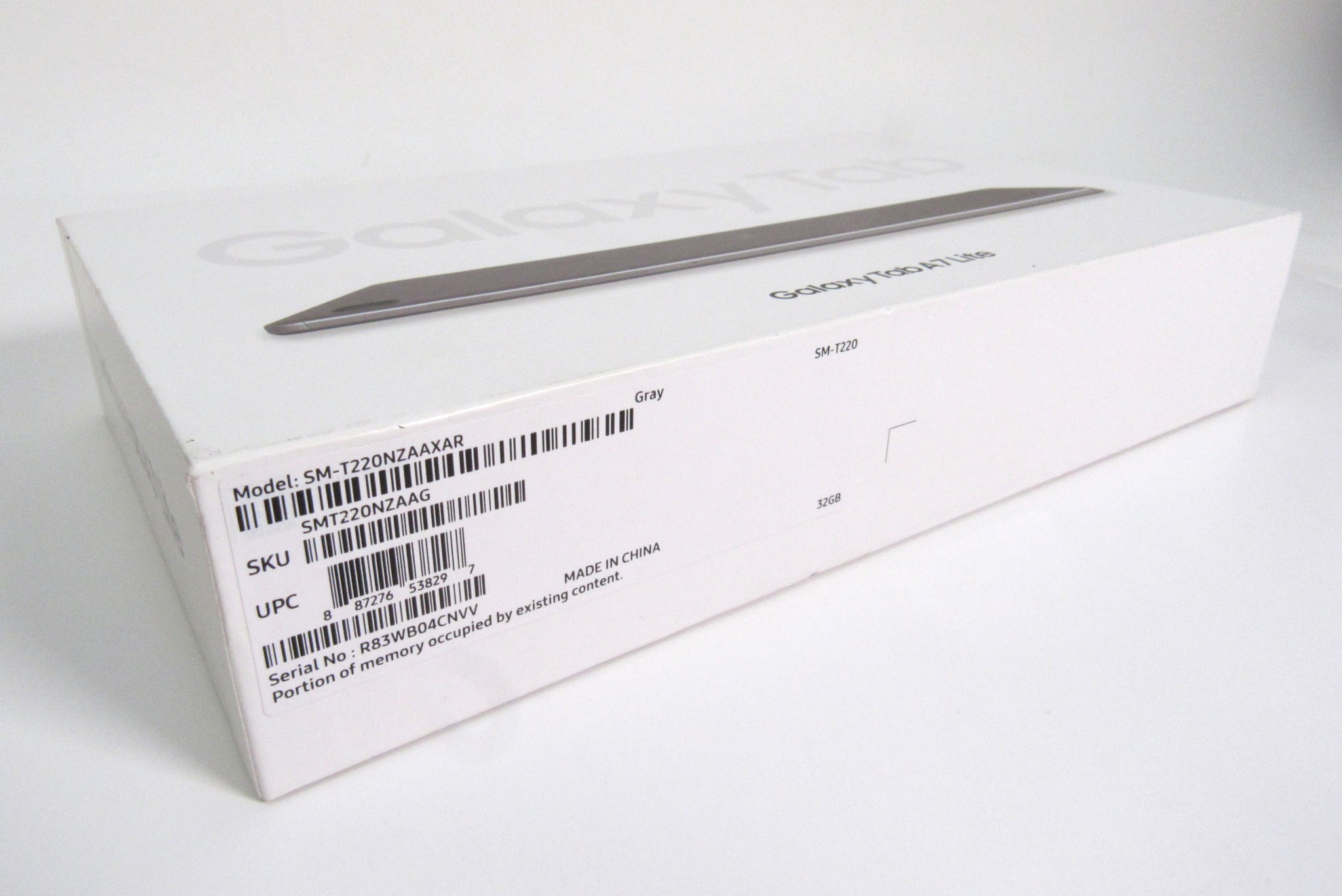 NEW! Samsung Galaxy Tab A7 Lite SM-T220 32GB, Wi-Fi, 8.7 Gray  (SM-T220NZAAXAR)