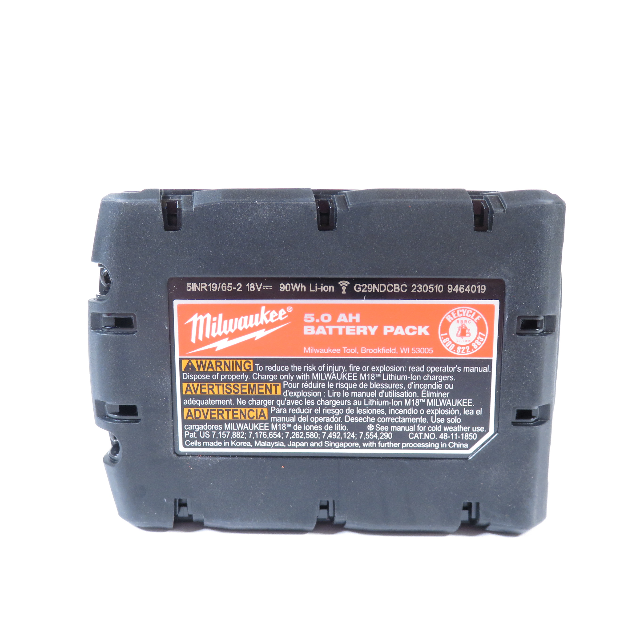 Bateria Milwaukee M18 De Iones De Litio Xc 18 Voltios 5,0 Ah