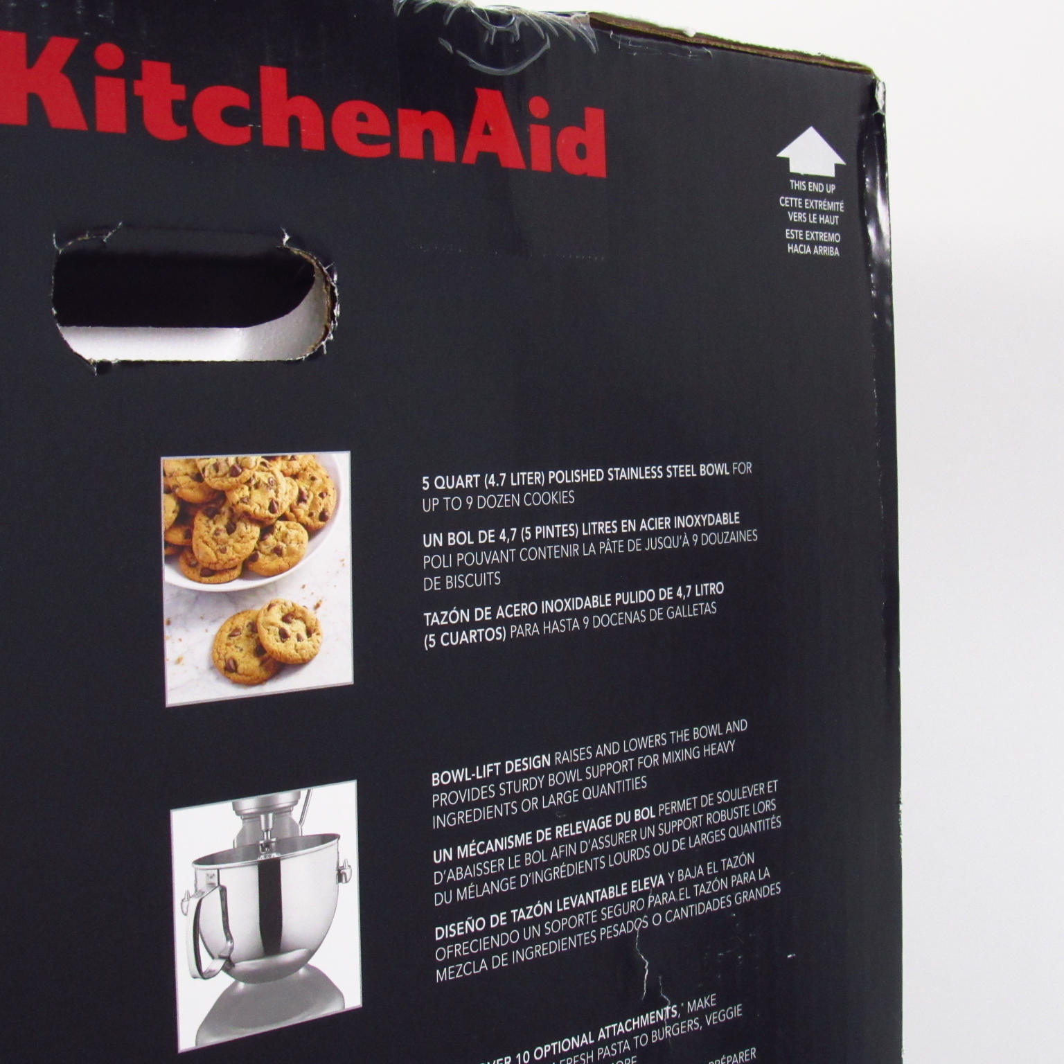 KitchenAid KV25G0XSL Professional 5 Plus 5-Qt 4.7L Bowl-Lift Silver Stand  Mixer