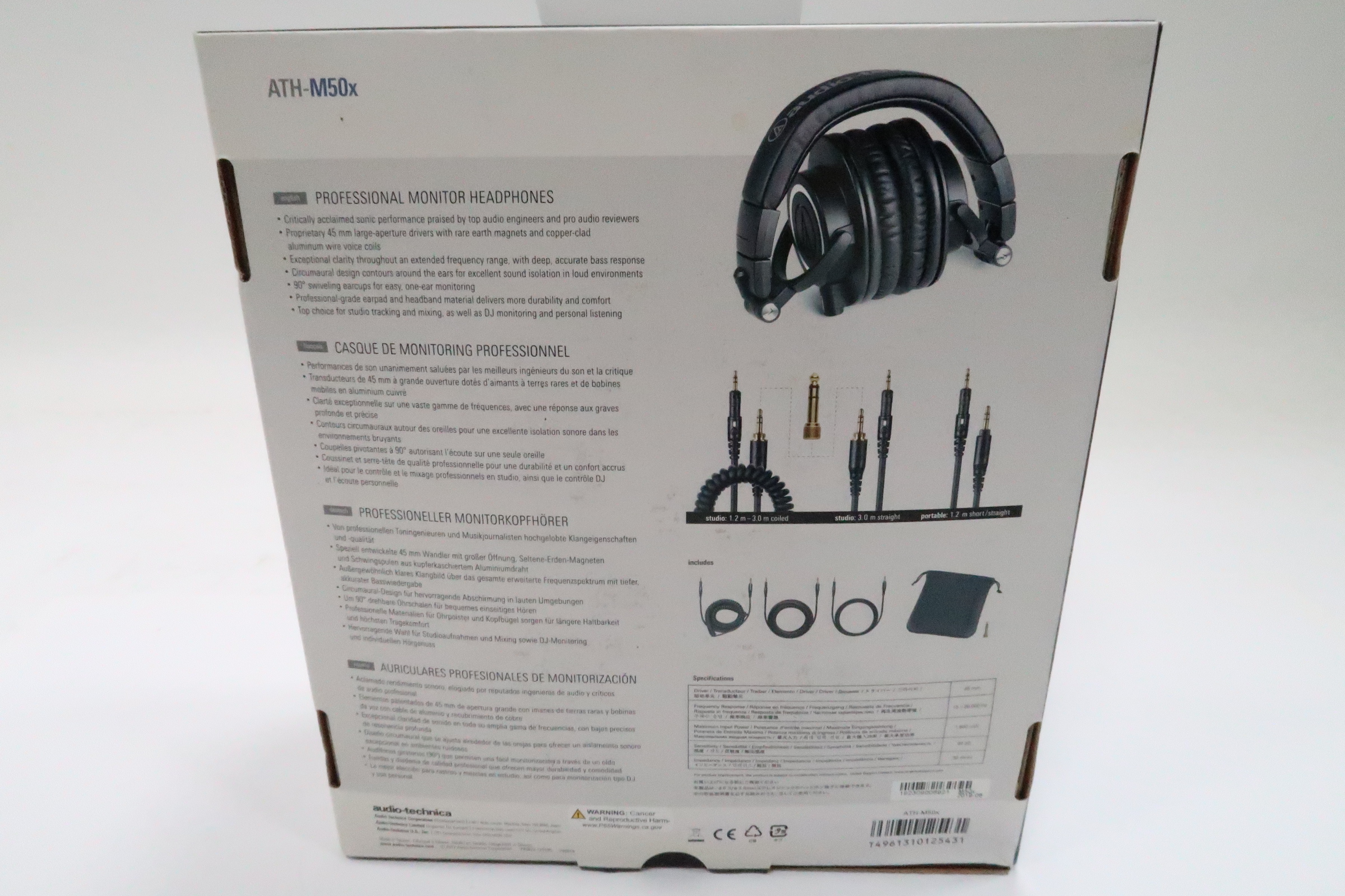 Audio-Technica M50x Auriclares Profesionales Para Monitorizacoin