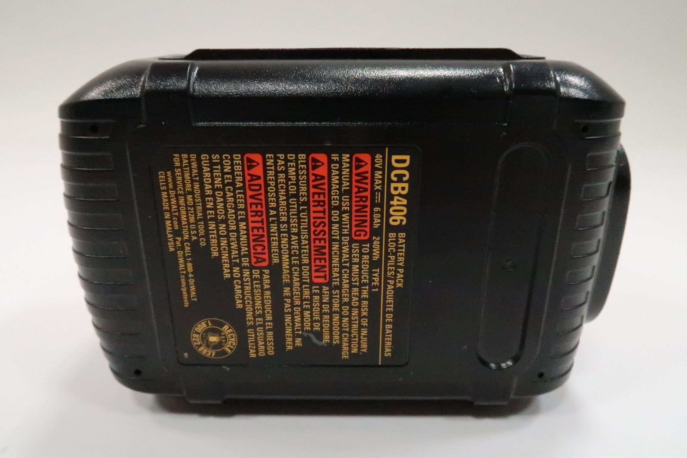 DeWalt DCB406 DCB114 40 V MAX Lithium Ion 6.0 Ah Battery Charger