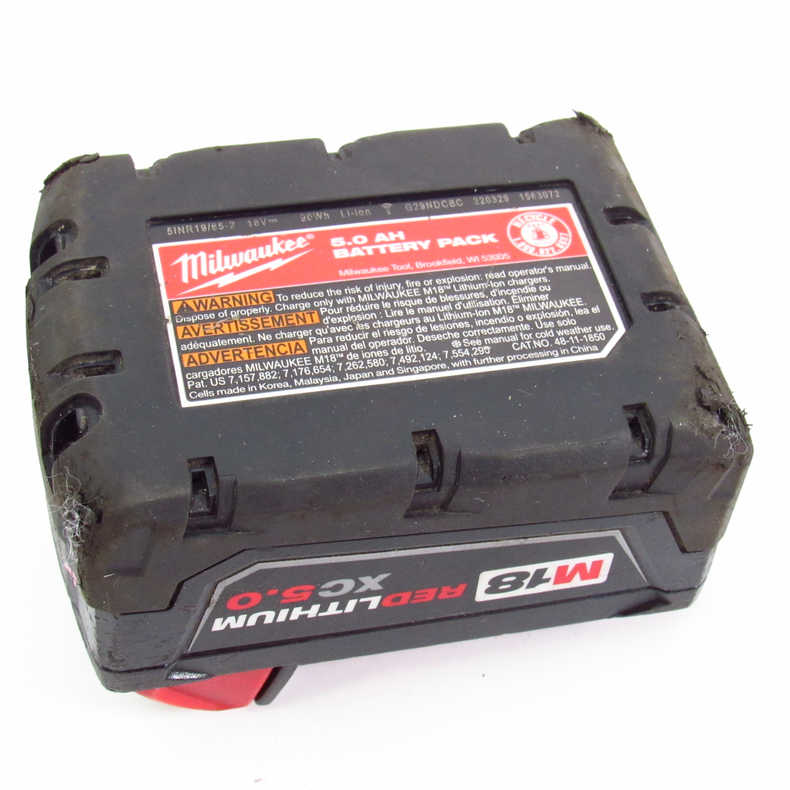 Milwaukee 18 best sale volt 5.0 battery