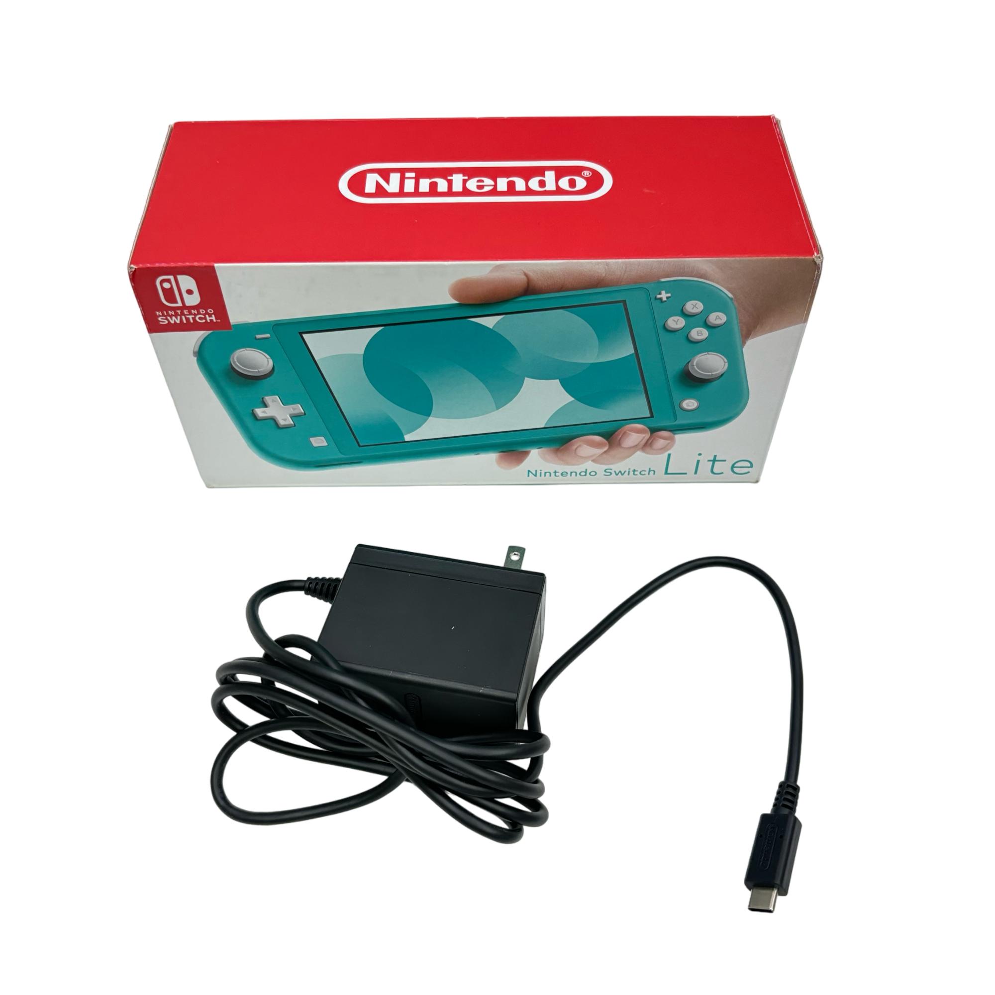 Nintendo deals HDH-001 32GB Portable Teal Switch Lite With Charger And Cover