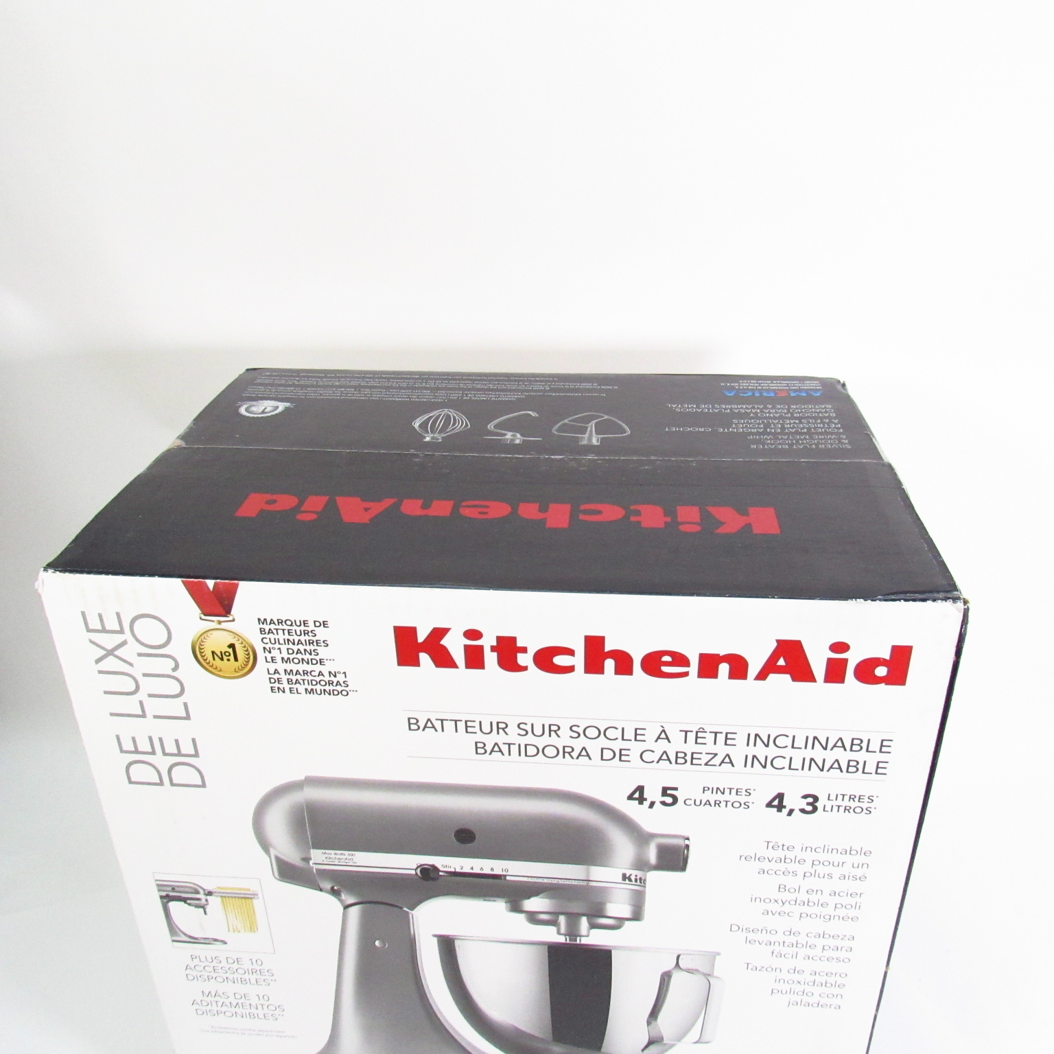 KitchenAid Deluxe 4.5 Quart Tilt-Head Stand Mixer - KSM97SL - NEW