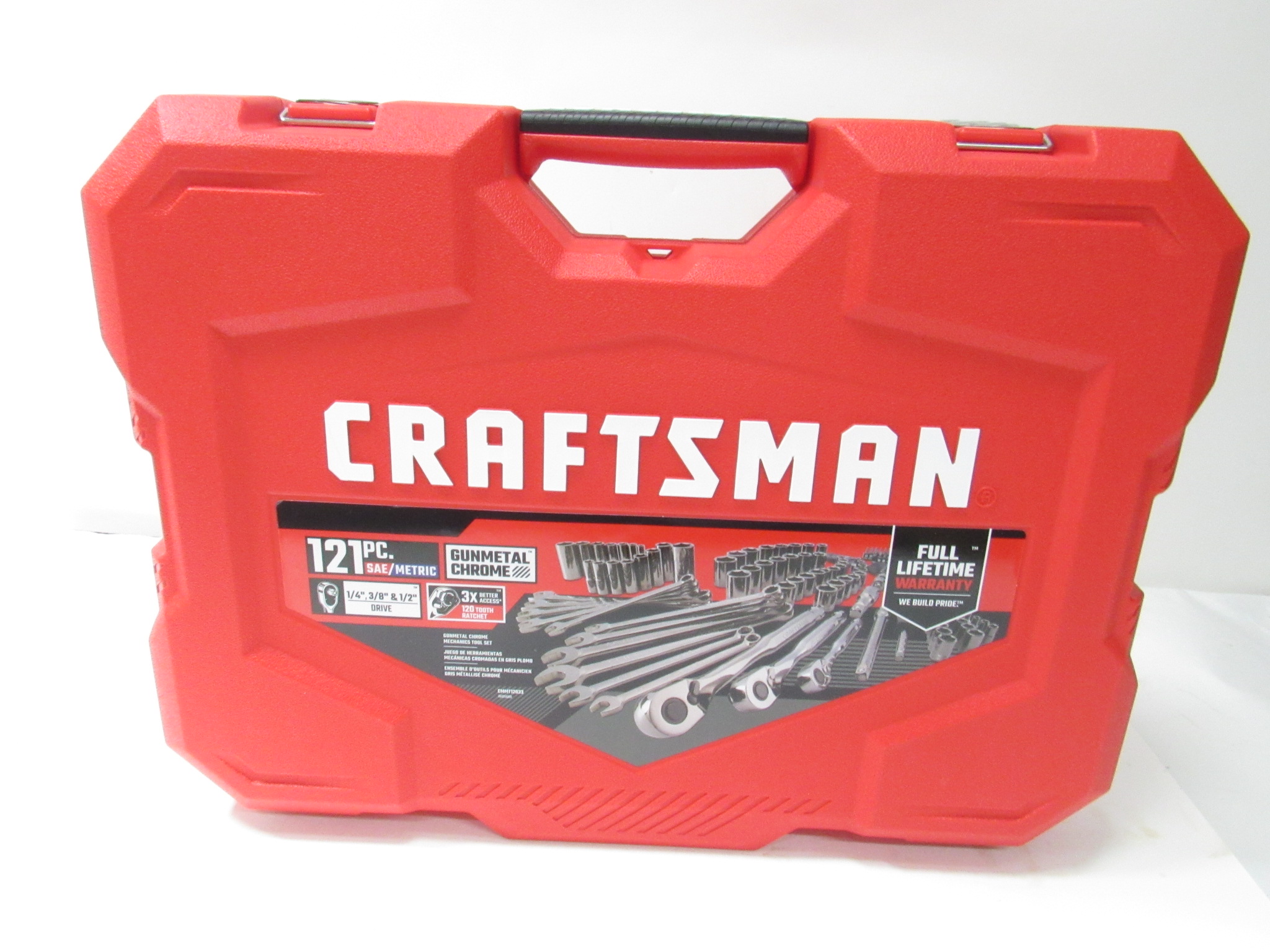 Craftsman CMMT12033 121-Piece Standard Metric Gunmetal Chrome Tool Set