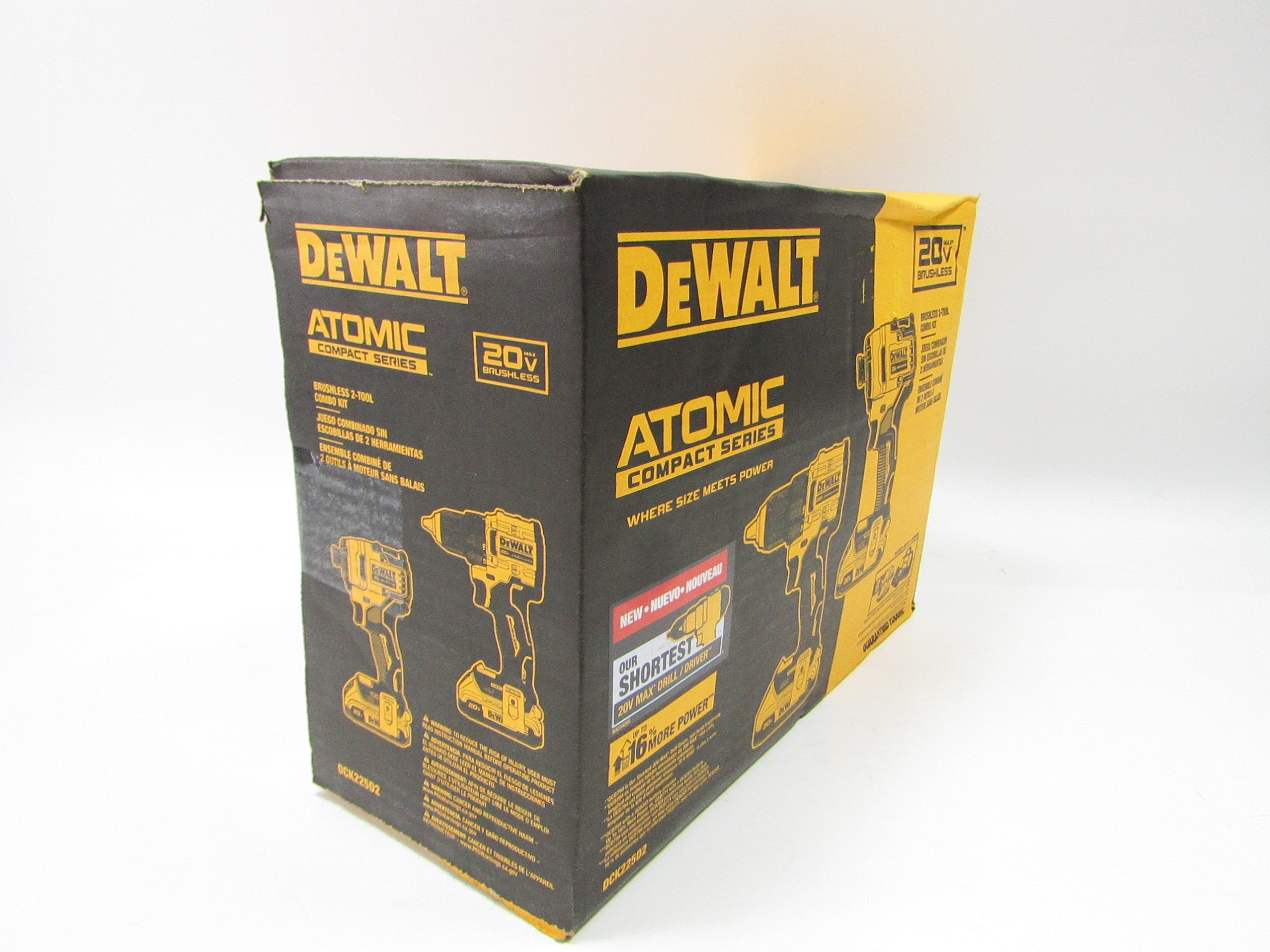 DeWalt DCK225D2 Atomic 20V Max Brushless 2 Tool Combo Kit