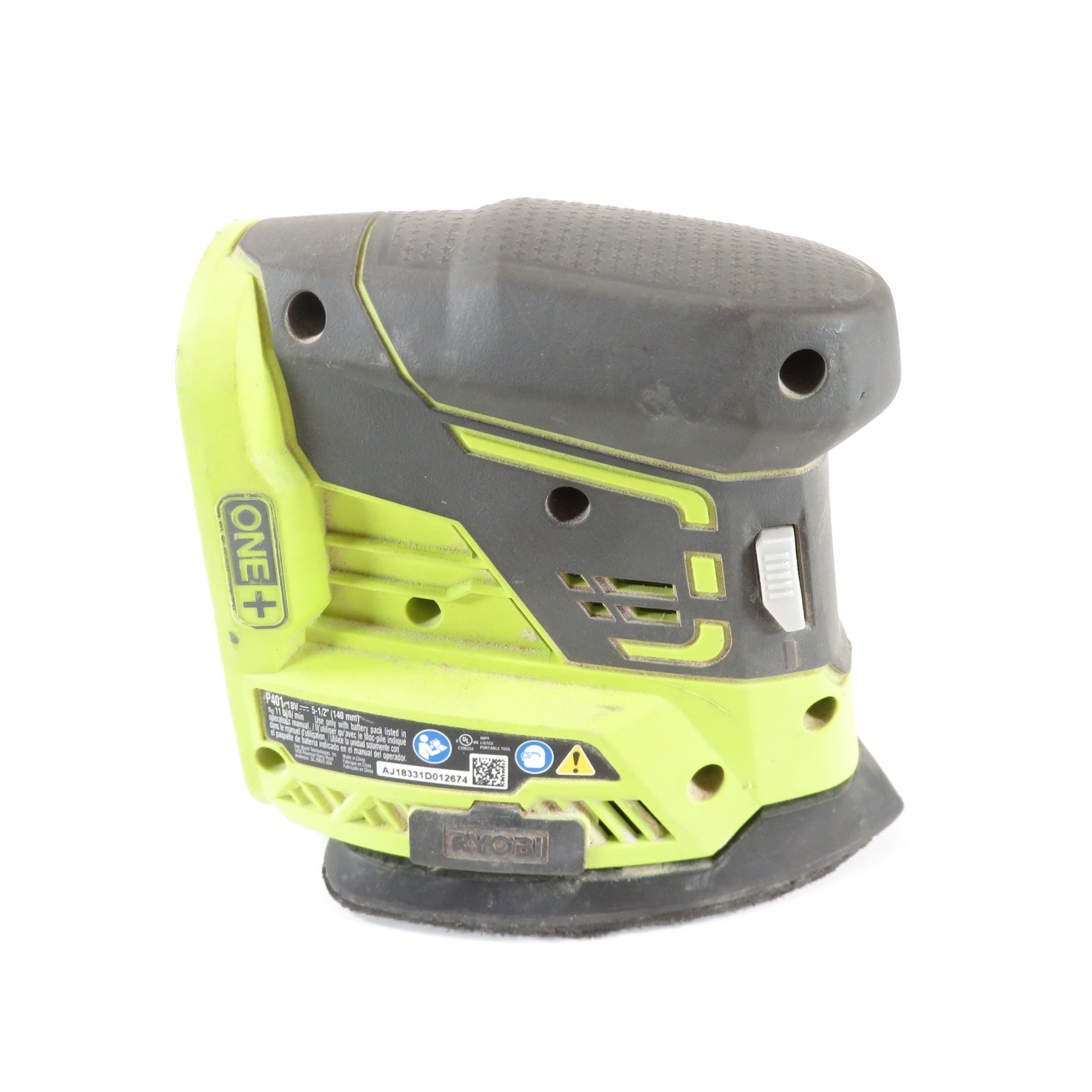 Ryobi P401 ONE 18 Volt Lithium Ion Compact Cordless Corner Cat Finish Sander