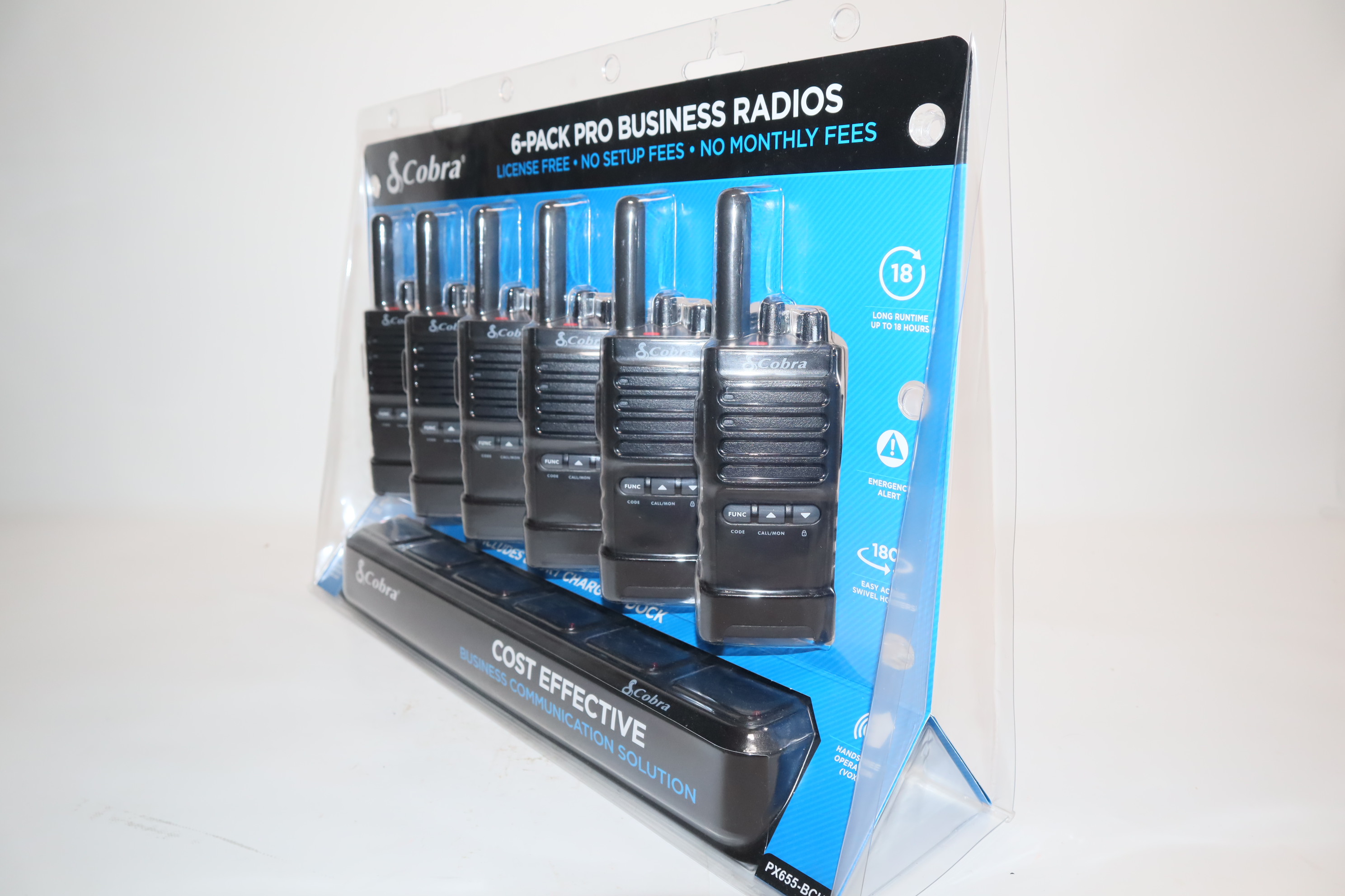 Cobra top 6 Pack Pro Business Radios PX655-bch6 NEW