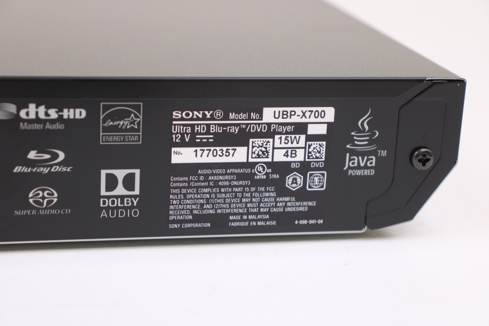 Sony UBP-X700 Ultra HD 4K Blu-Ray/DVD Player NEW cheapest FACTORY SEALED!