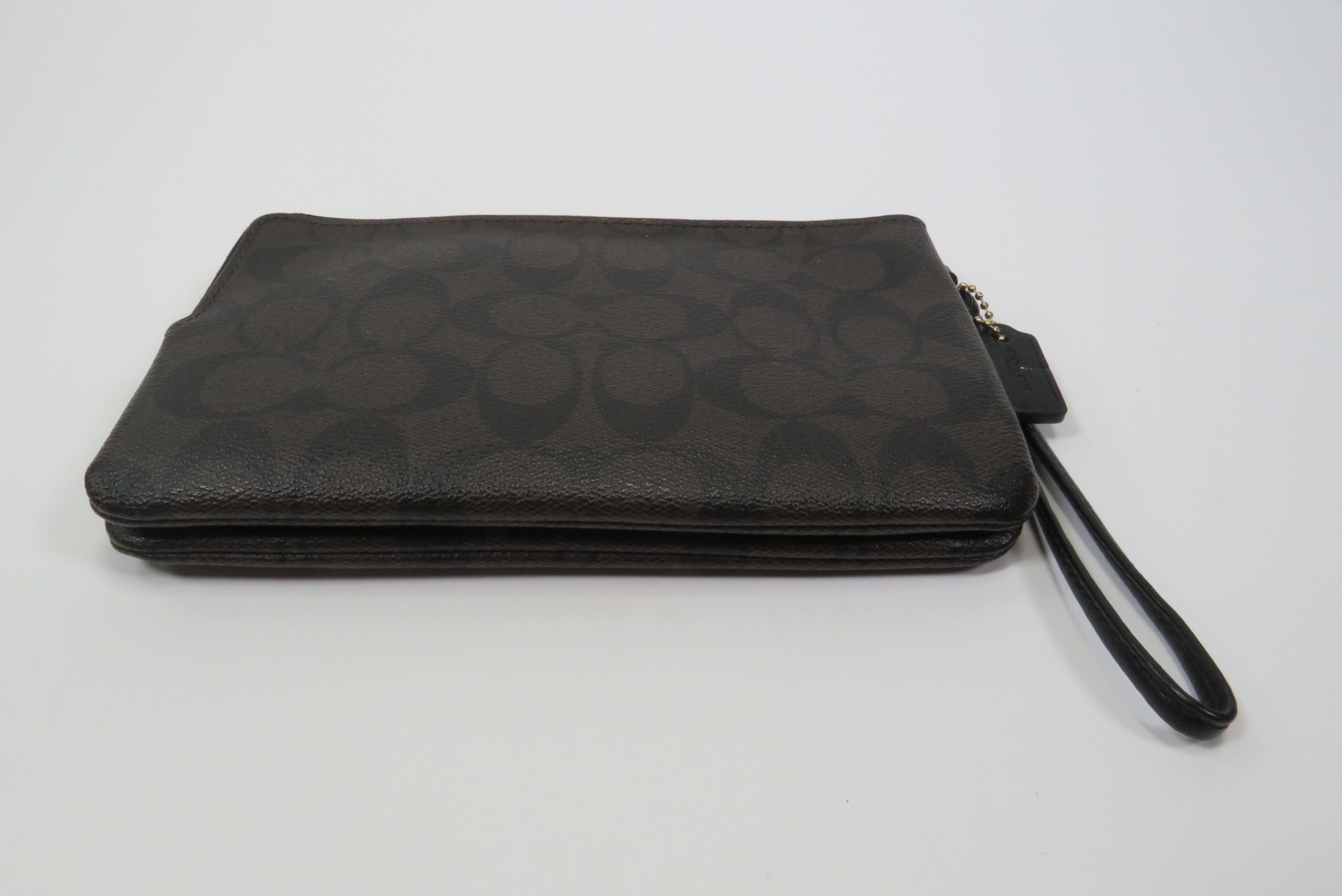 COACH Mens Signature PVC Wallet in Smoke/Black 