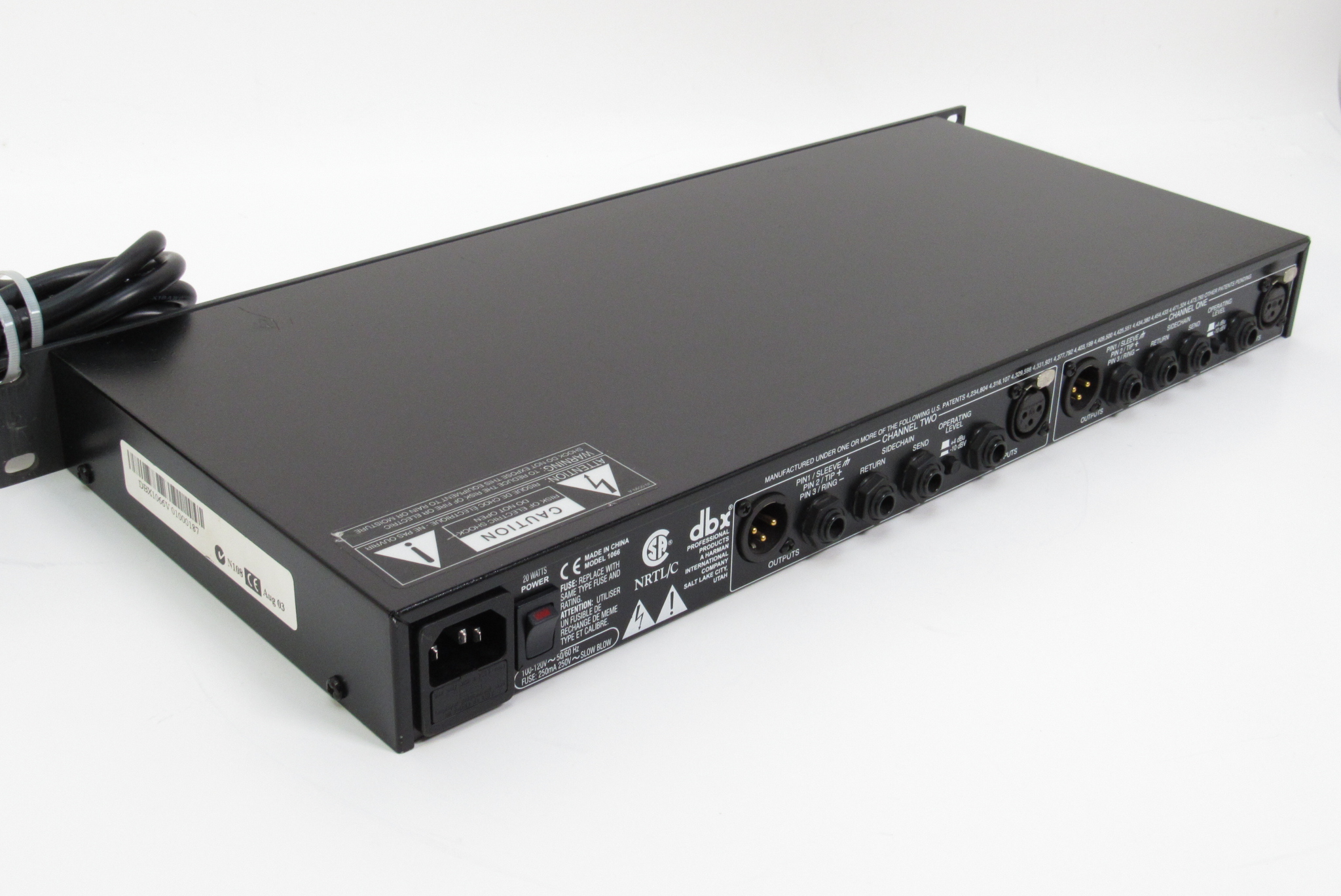 DBX 1066 Dual-Channel Rack-Mounted Compressor Limiter Gate