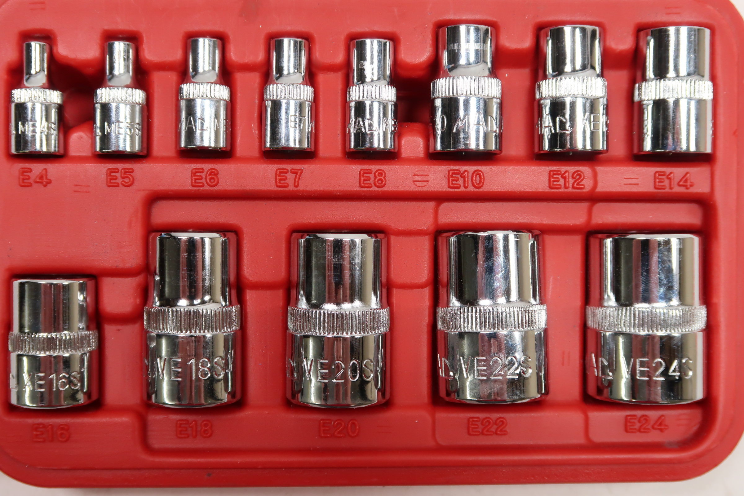 Mac Tools SMXVE13B E4 E24 13pc External Star Socket Set