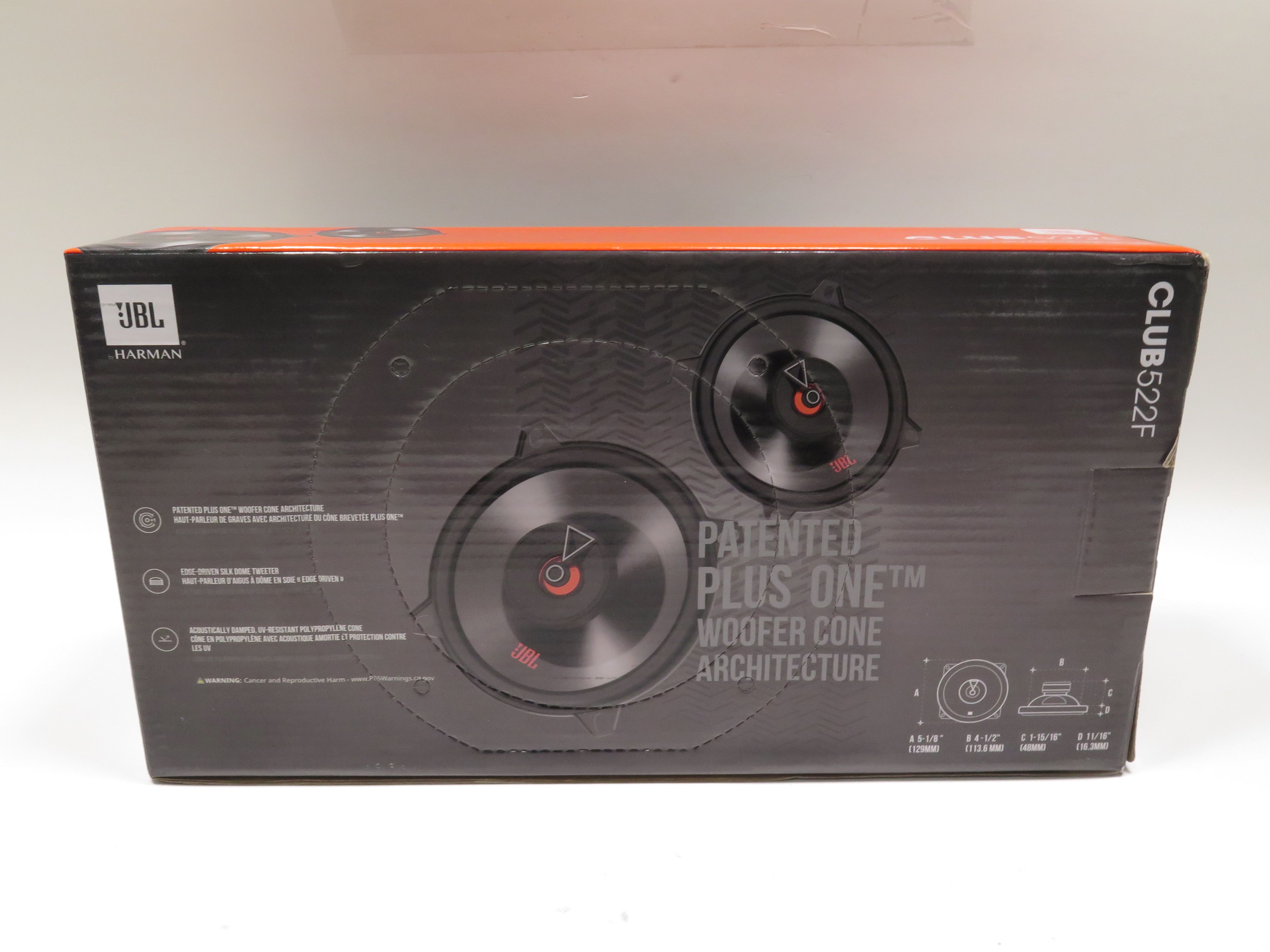 JBL Club 522F 5" Two-way Component Car Audio Speaker System 0042