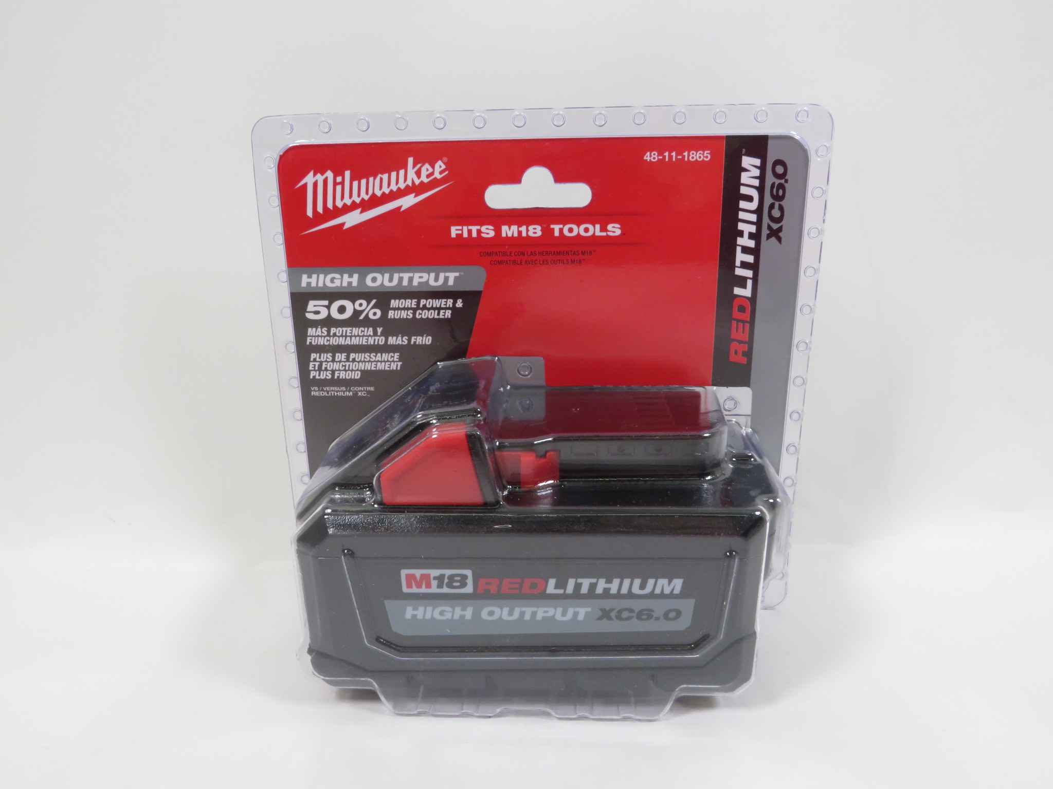 Milwaukee 48111865 M18 Red Lithium XC6.0 Battery