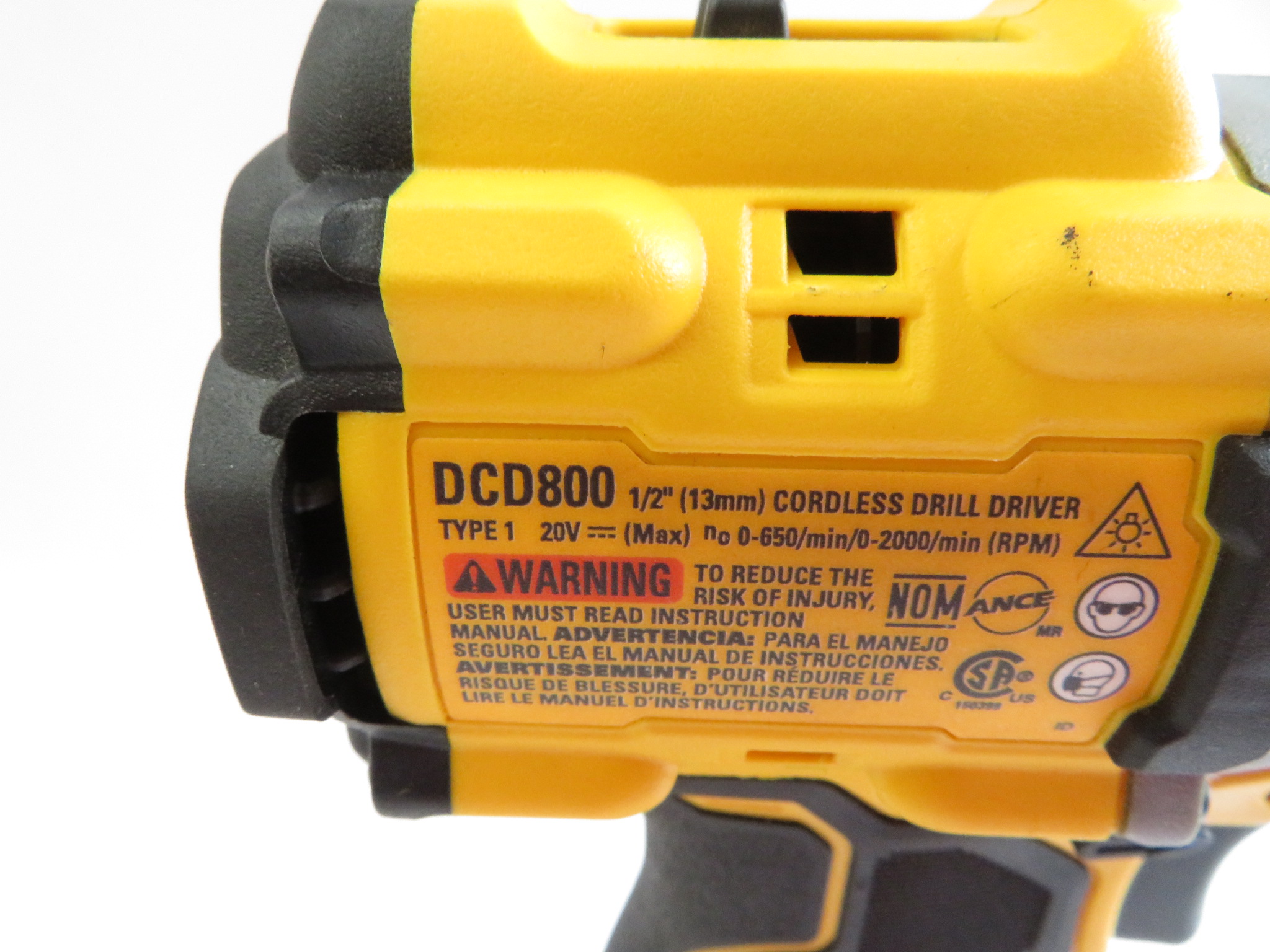 DeWalt DCD800 20V MAX XR 1/2