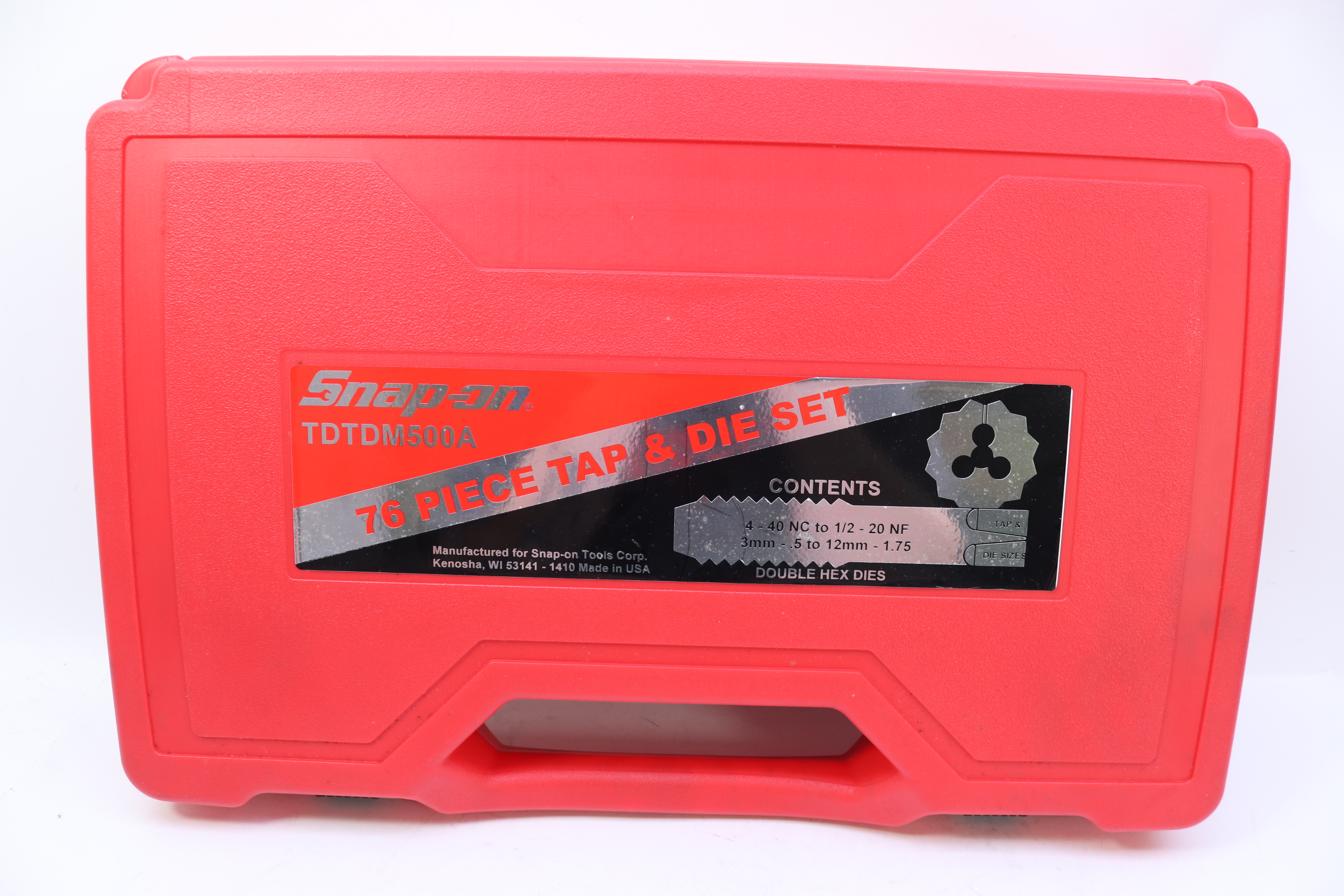 Snapon Tools TDTDM500A 76Piece Combination Tap and Die Set