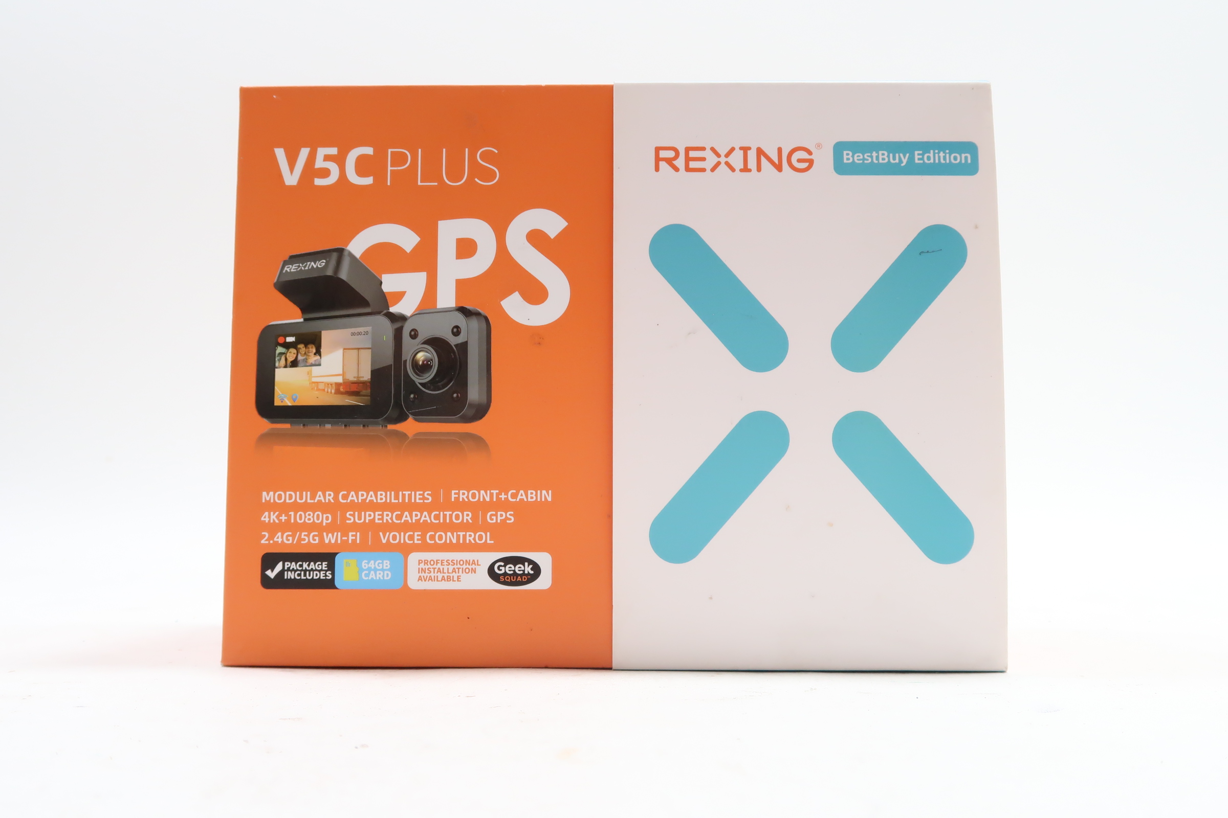 Rexing BBYV5C V5C Front and Cabin Dual Channel 4K Dash Cam 3 di