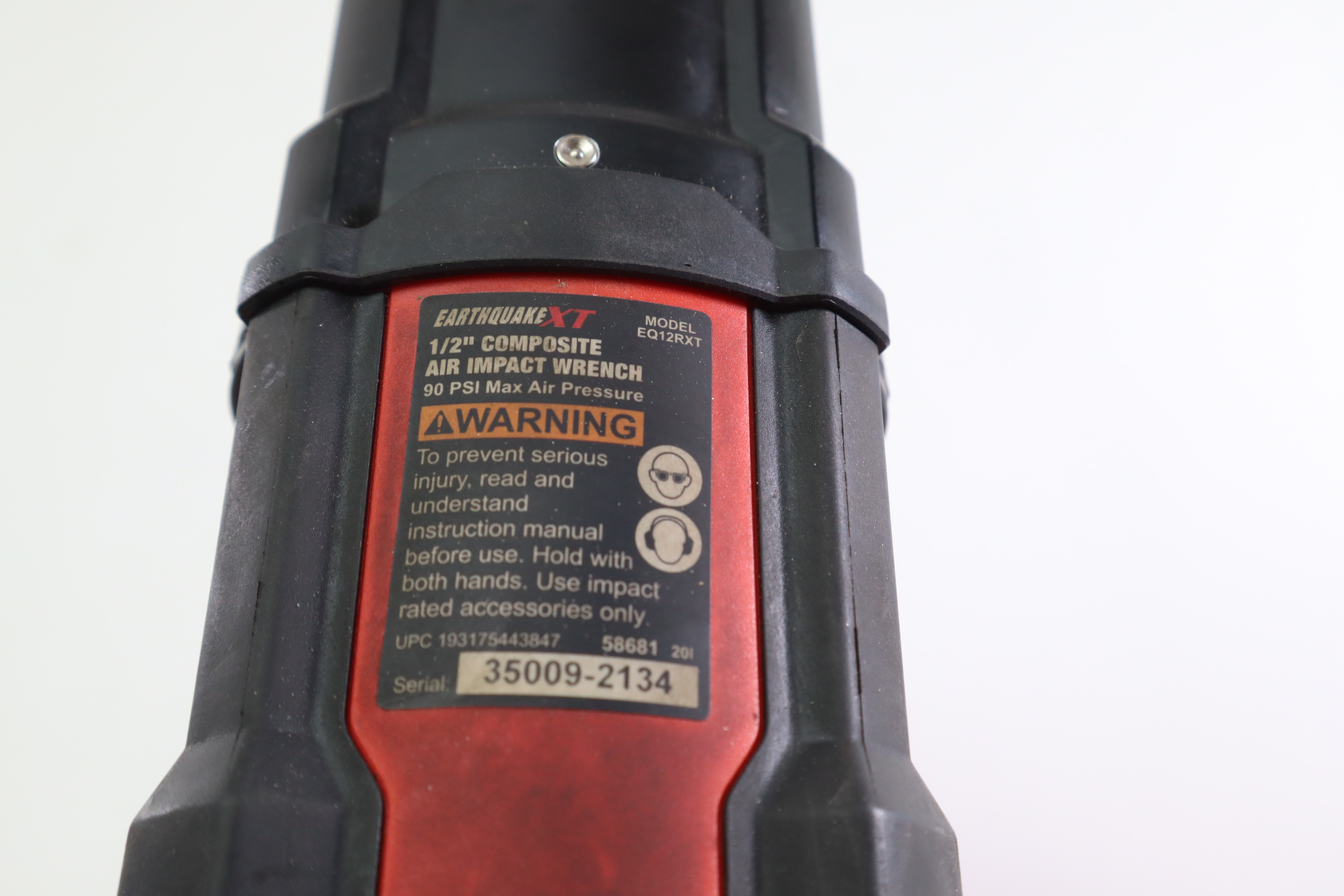 EARTHQUAKE EQ12RXT 1/2 in. Composite Xtreme Torque Air Impact Wrench 90 PSI