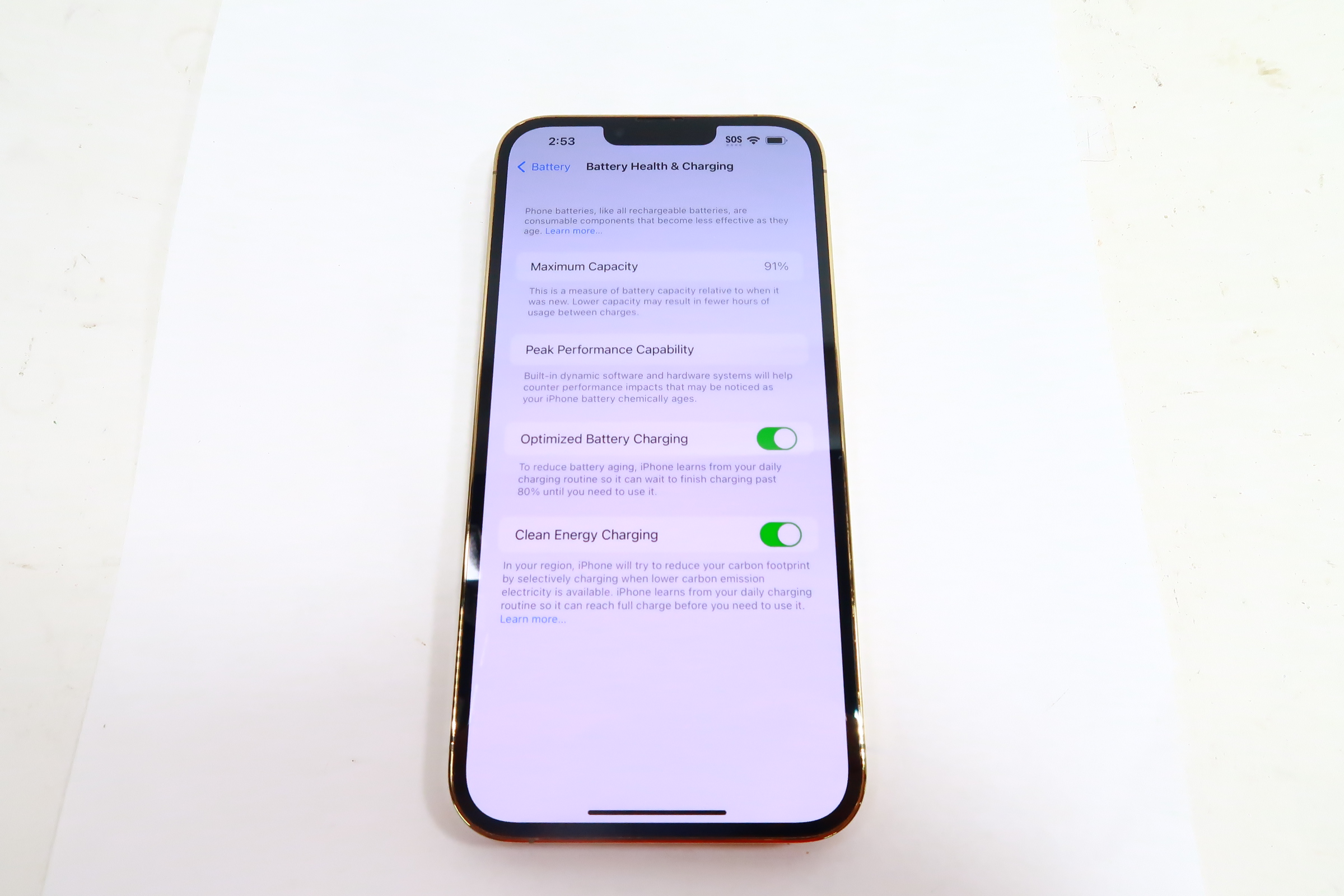 Apple iPhone 13 Pro Max (A2484) MLF93LL/A 256GB Gold Unlocked
