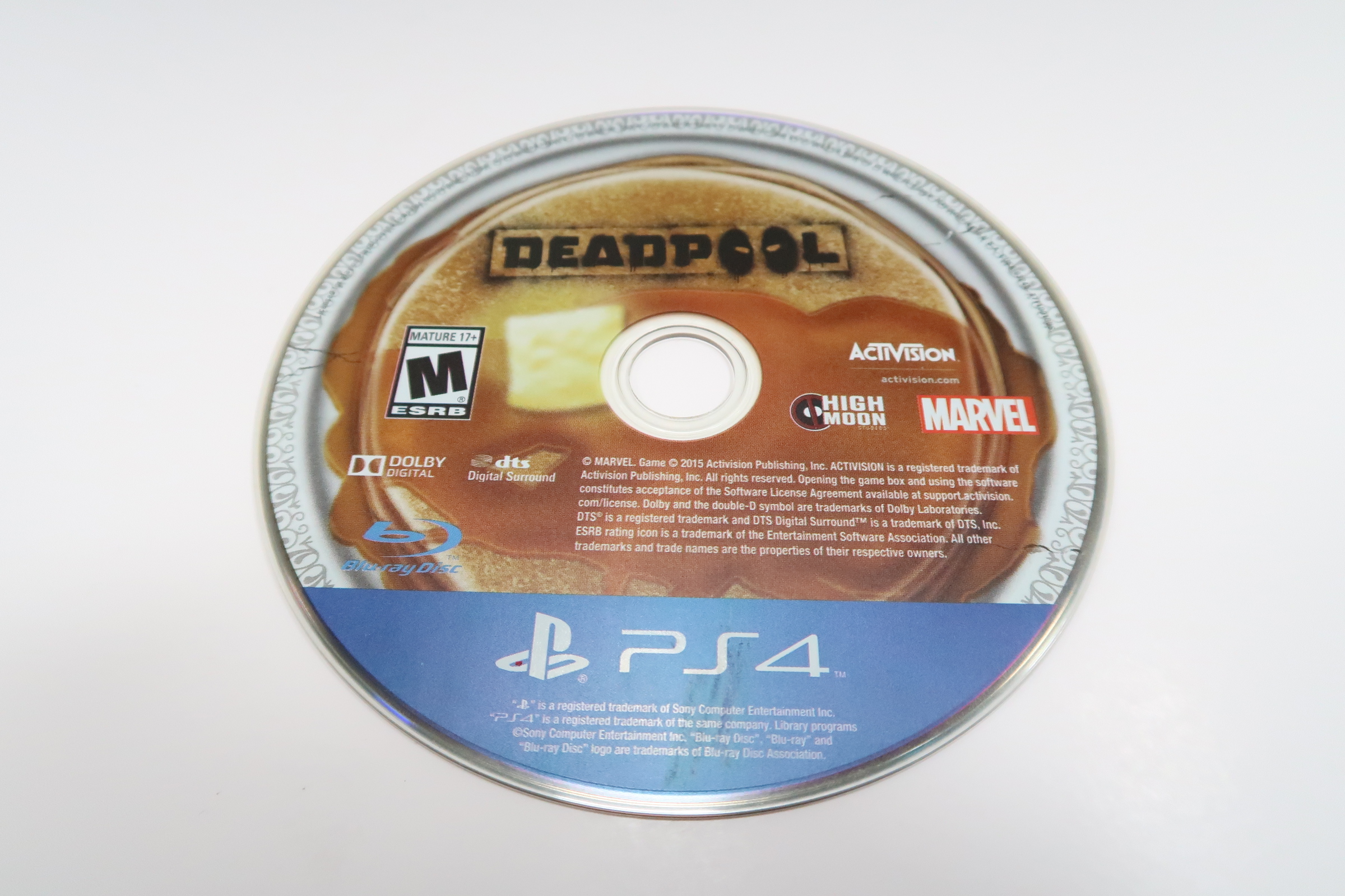 disc playstation 4 deadpool game