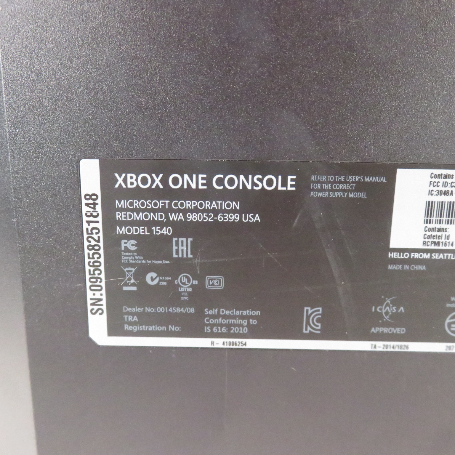 Microsoft Xbox One 1540 500GB HDD Black Body Home Video Game Console 0009