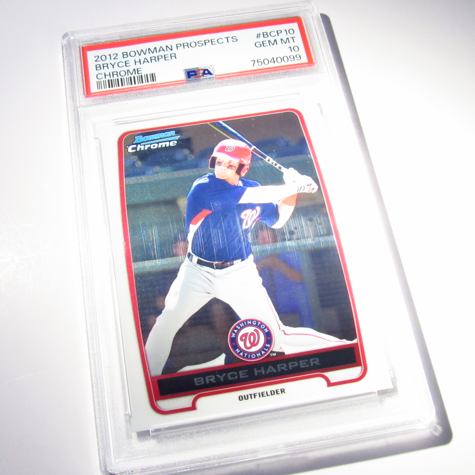 Bryce Harper Topps Bowman 2012 Prospects BCP10 Chrome PSA Gem 10