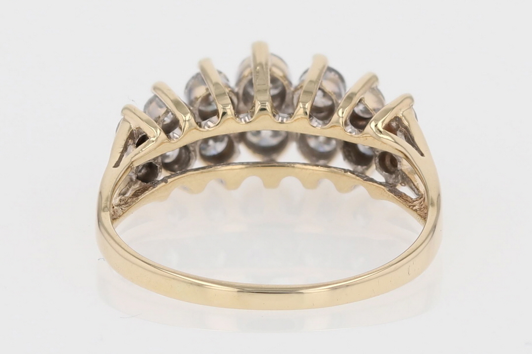 .76ctw Round Cut Diamond Cluster Statement Ring 14k Yellow Gold Size 7