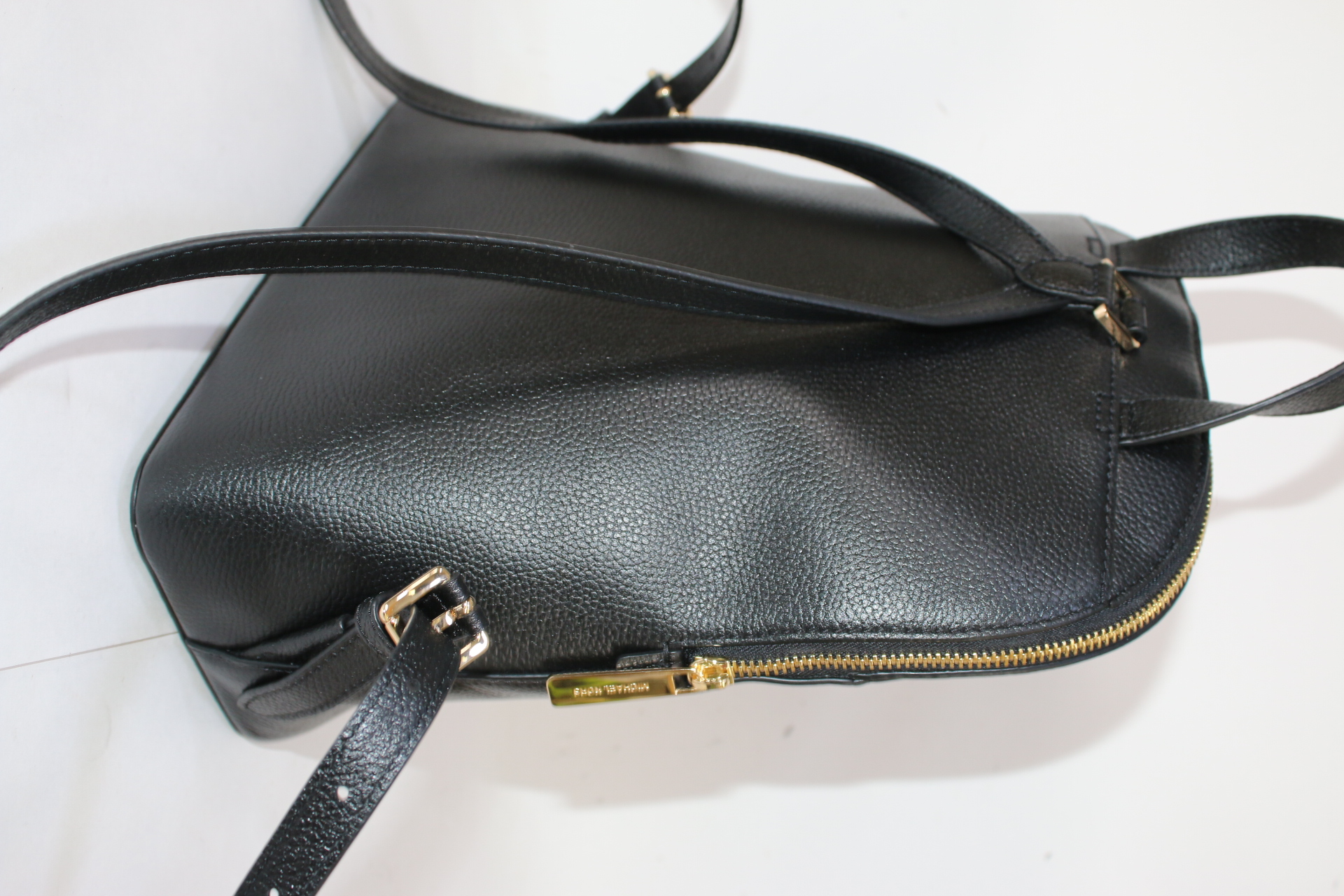 Michael Kors Adele Leather Large Pebbled Leather Backpack Shoulder Bag Check Des Michael Kors 38TOCAFB7L Black ADELE Large Pebbled Backpack  main image 3