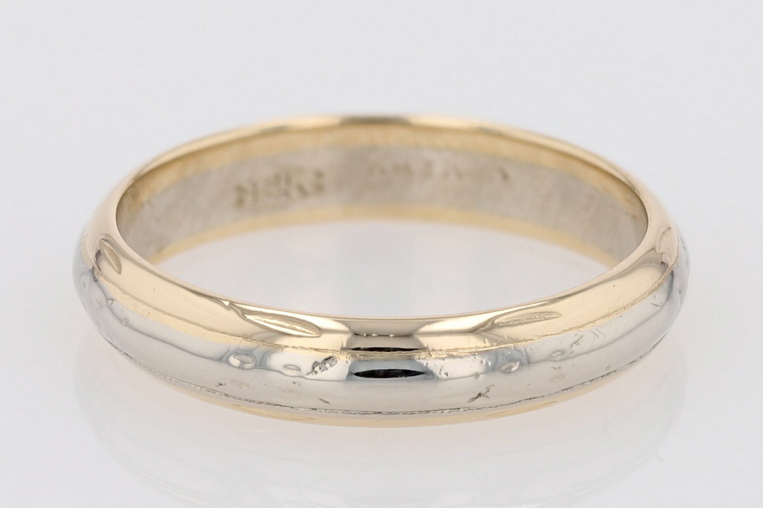 Kaynar Rings Kaynar 4.2mm Polished Wedding Band Ring 14k Multi-Tone Gold 4.35 Grams ...