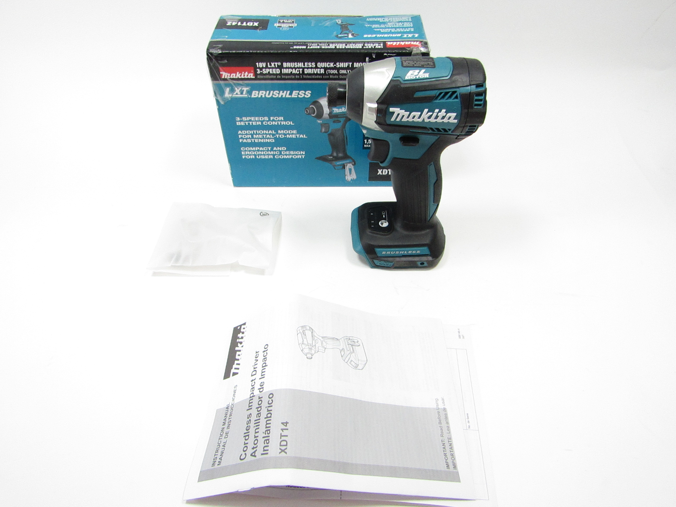 Makita XDT20Z 18V Cordless Impact Driver – 4-Speed, 1,590 In-lb (Tool Only)