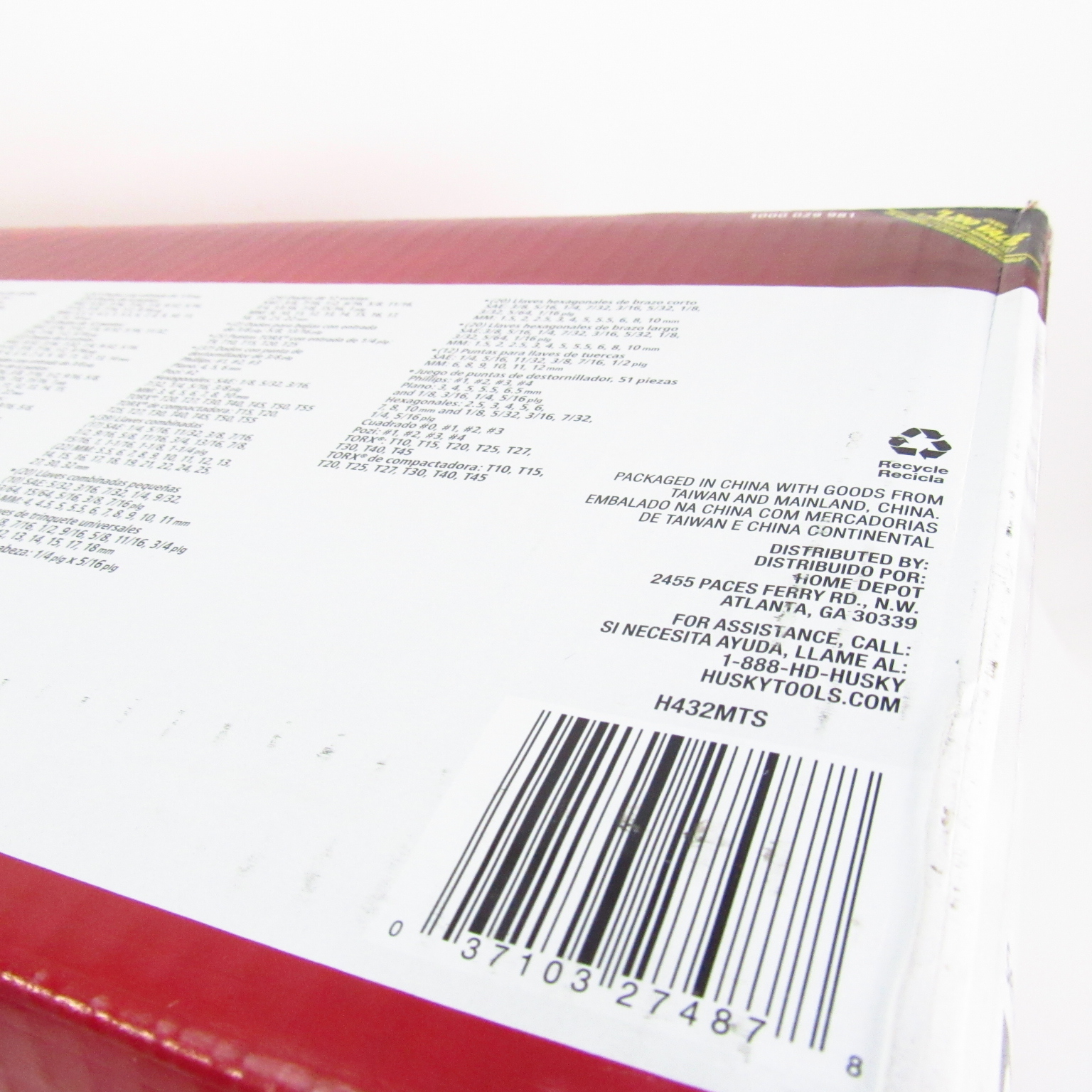 Husky 1000029981 432Piece 1/4 3/8 1/2 Drive Mechanics Tool Set PickUp Only