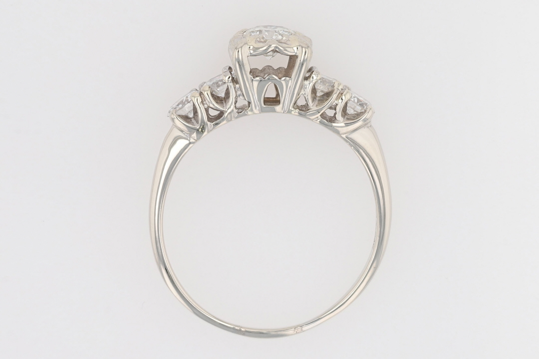 9ct White Gold Diamond Solitaire with Twist Shoulders