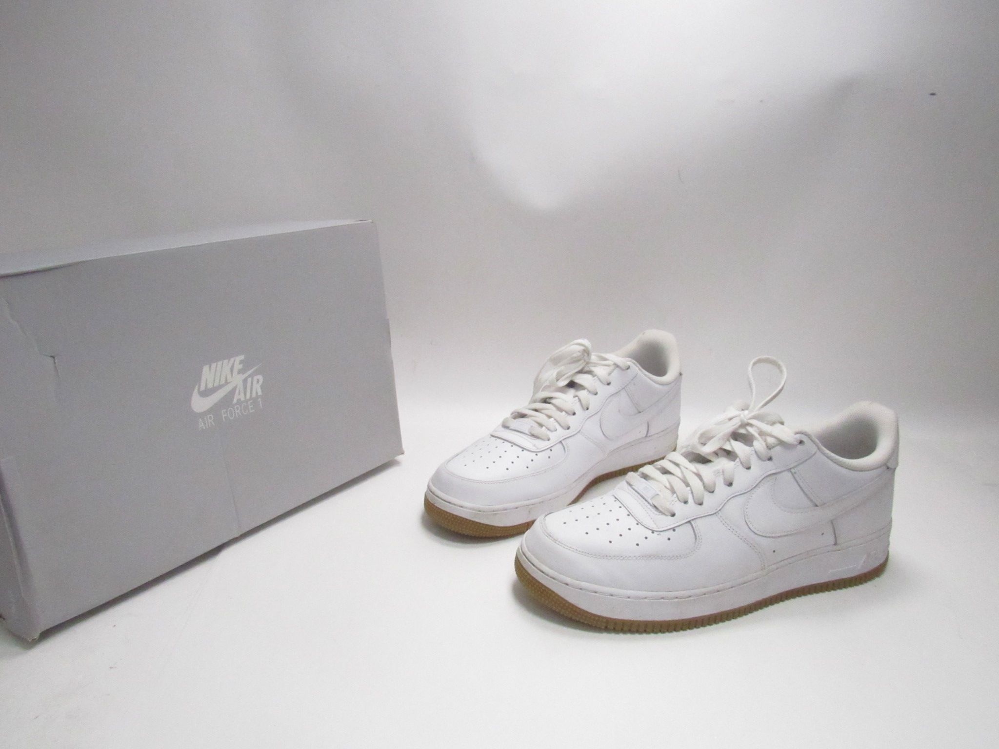Nike Air Force One White Gum Bottom Shoes Men Size 13 DJ2739-100