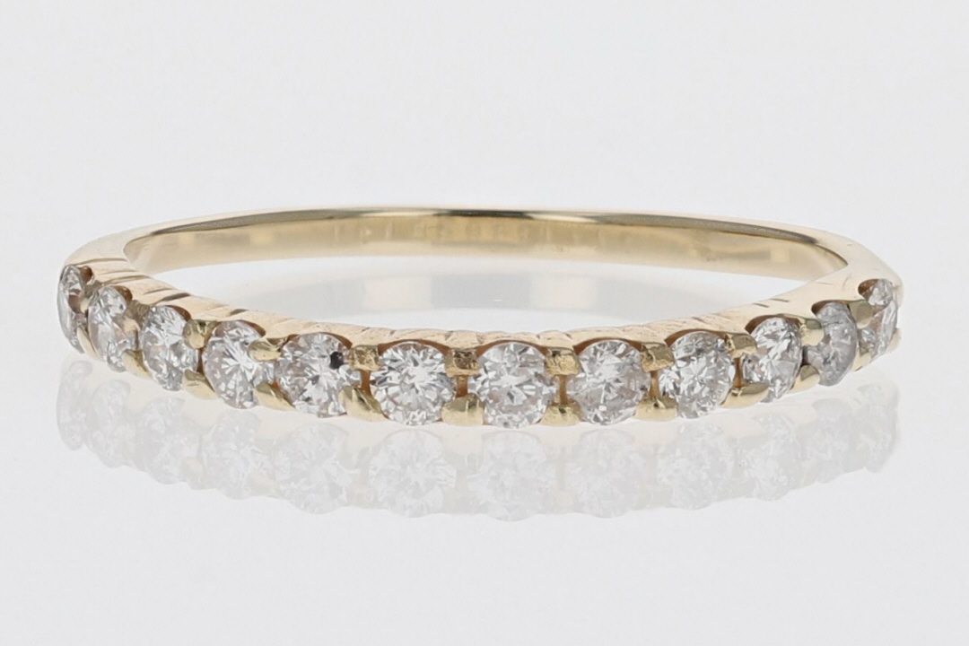 .36ctw Round Cut Diamond Prong Set Wedding Band Ring 14k Yellow Gold ...