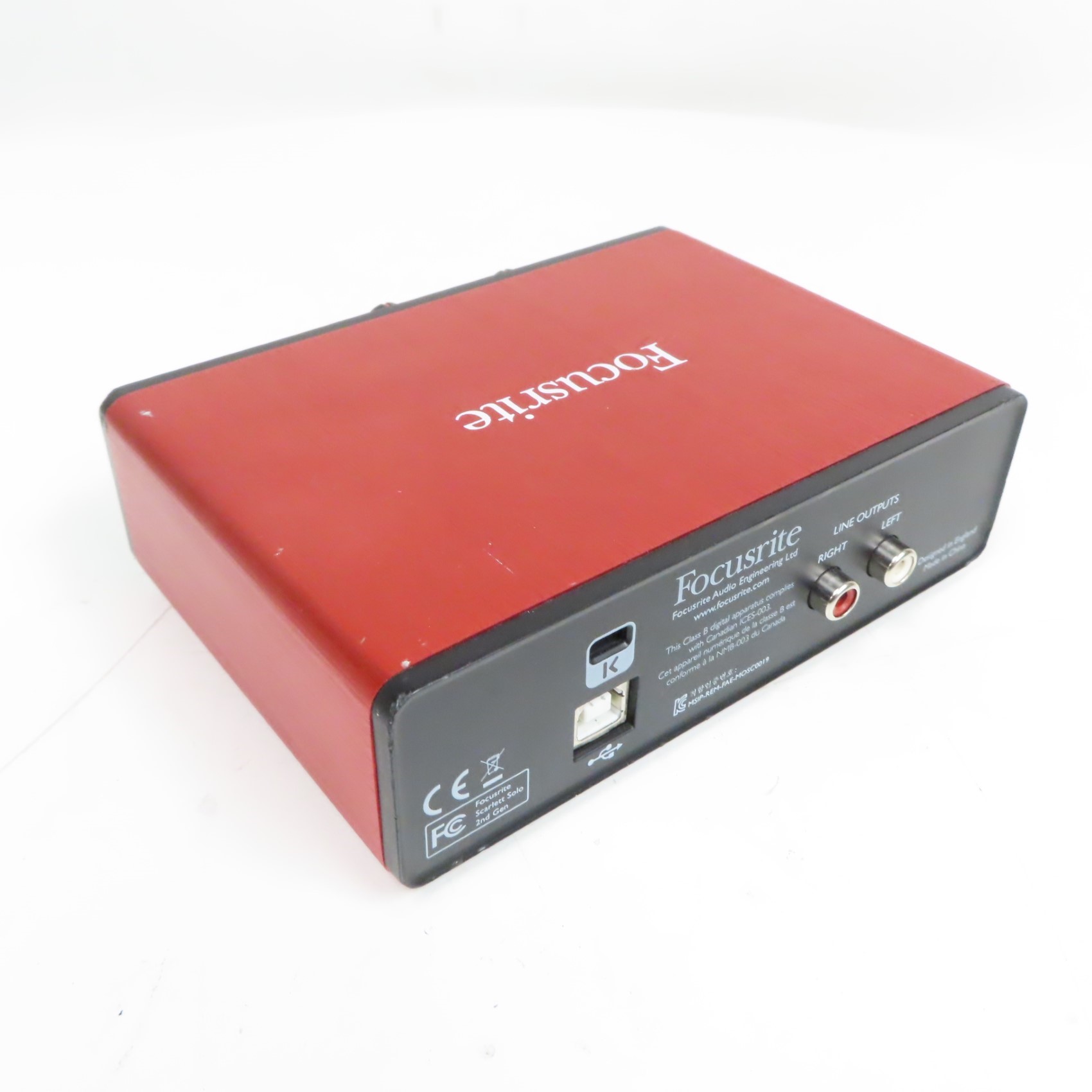 Focusrite Scarlett Solo (2nd Gen) 2x2 USB Audio Interface