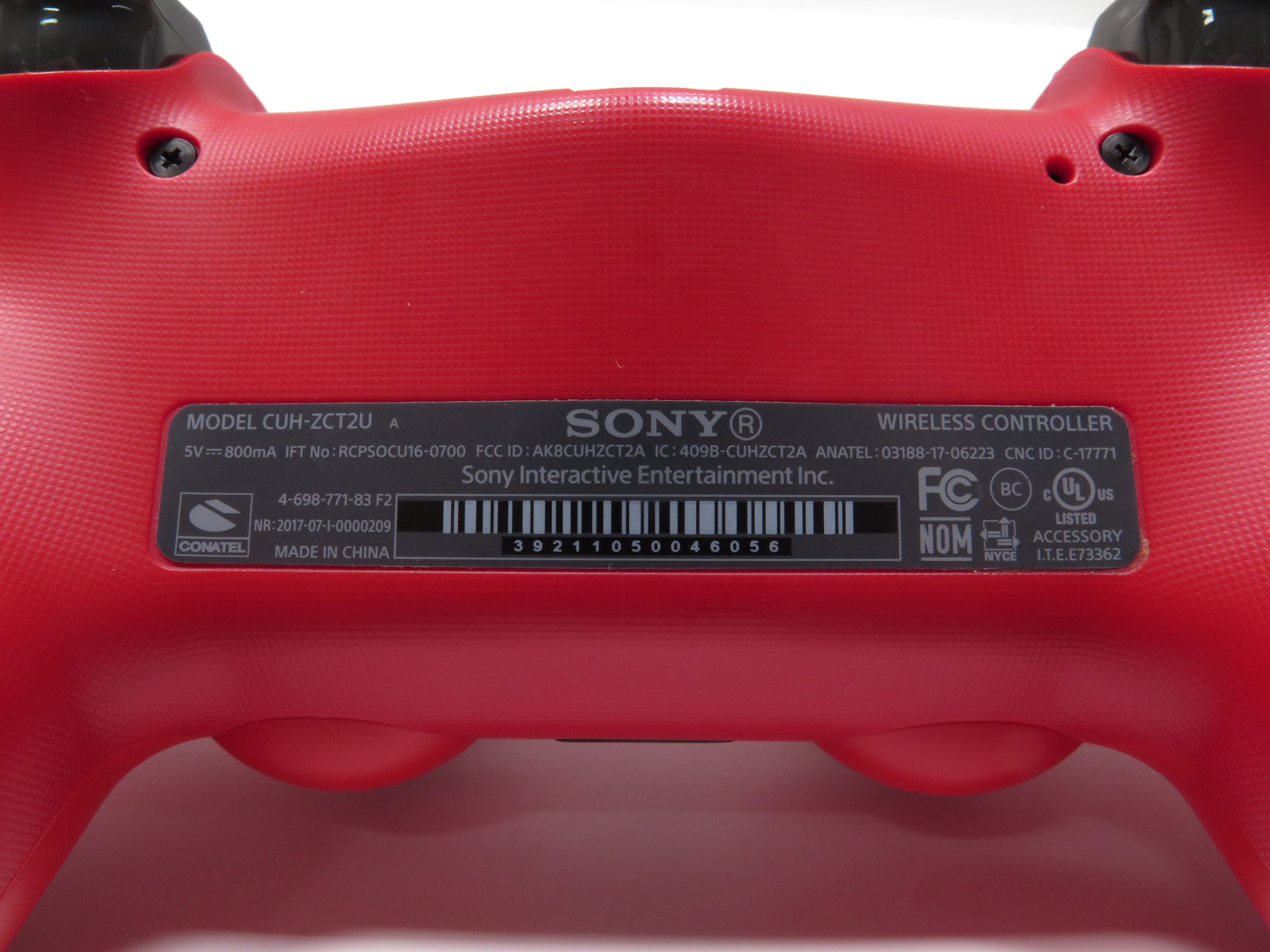 Sony CUH-ZCT2U PlayStation 4 Dual shock Wireless Controller - Red 6469
