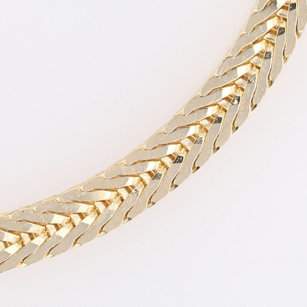 3mm Fancy Herringbone Link Chain 18.5" Necklace 14k Yellow Gold 17.41 Grams