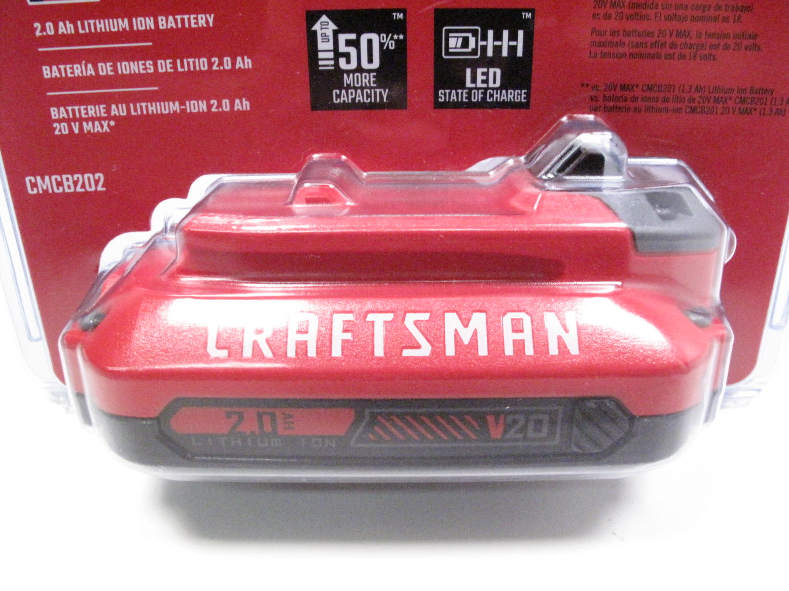 Craftsman CMCB202 20V 2.0Ah LithiumIon Tool Battery