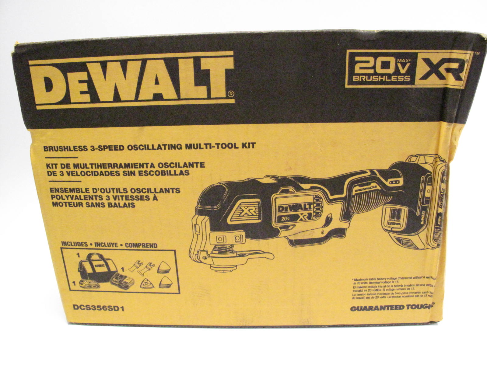 DeWalt DCS356SD1 Cordless Oscillating Tool Kit 20V 3 Speed