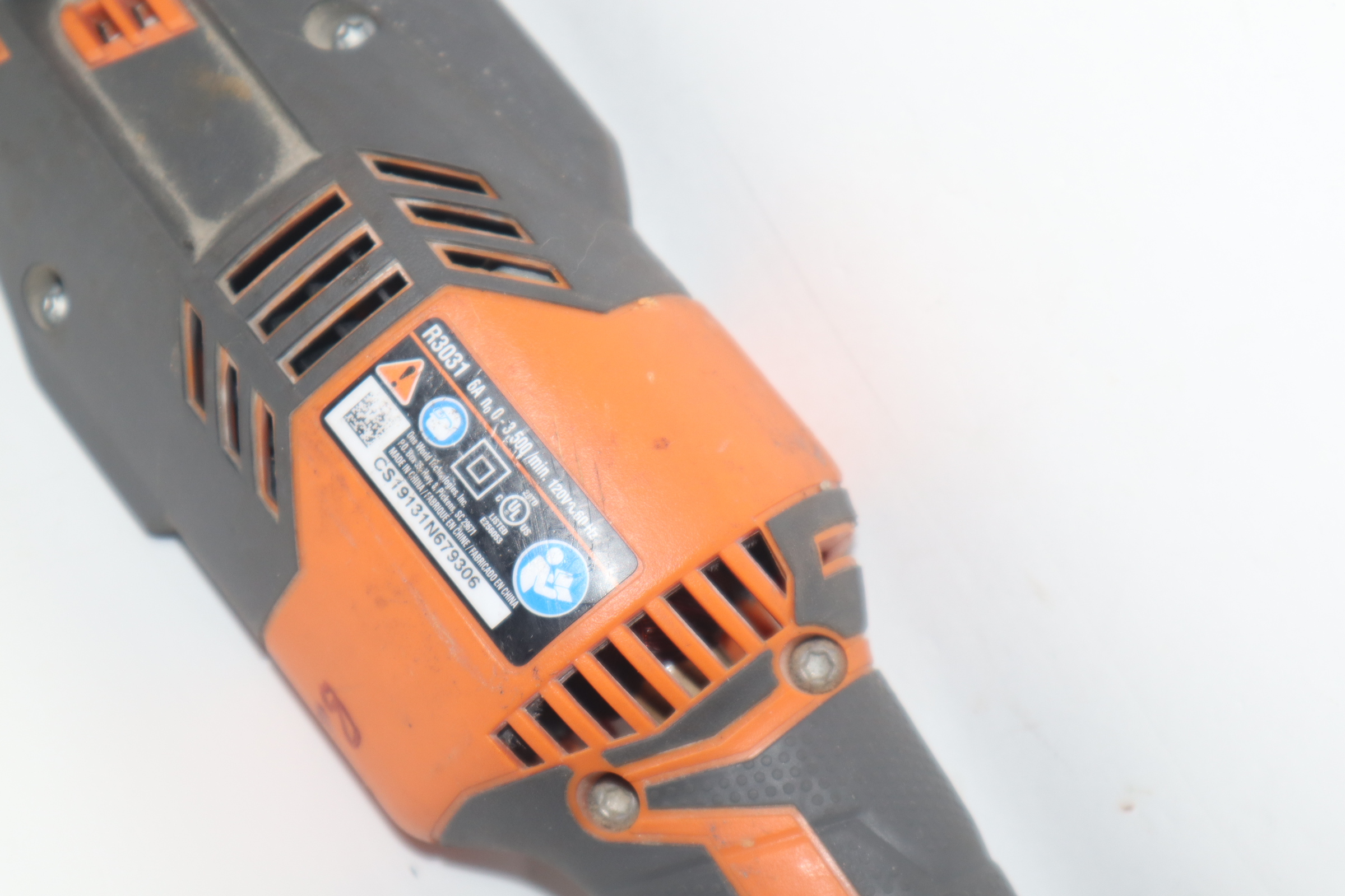 Ridgid R3031 Corded OneHanded Orbital Reciprocating Saw 9306