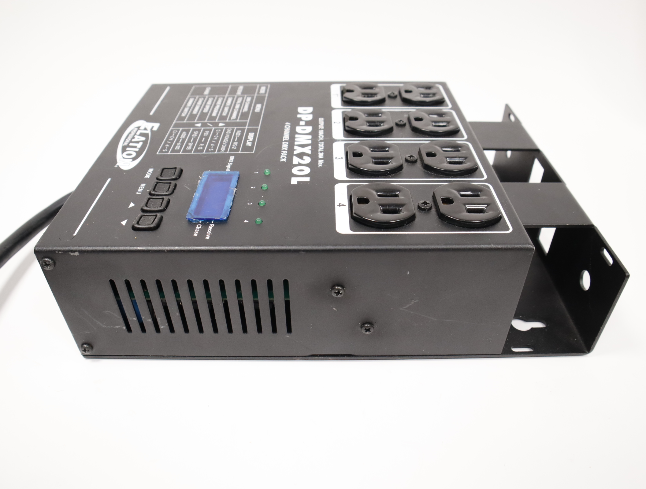 Elation DP-DMX20L 4-channel DMX Dimmer/Switch Pack 20 Amp Max 5556